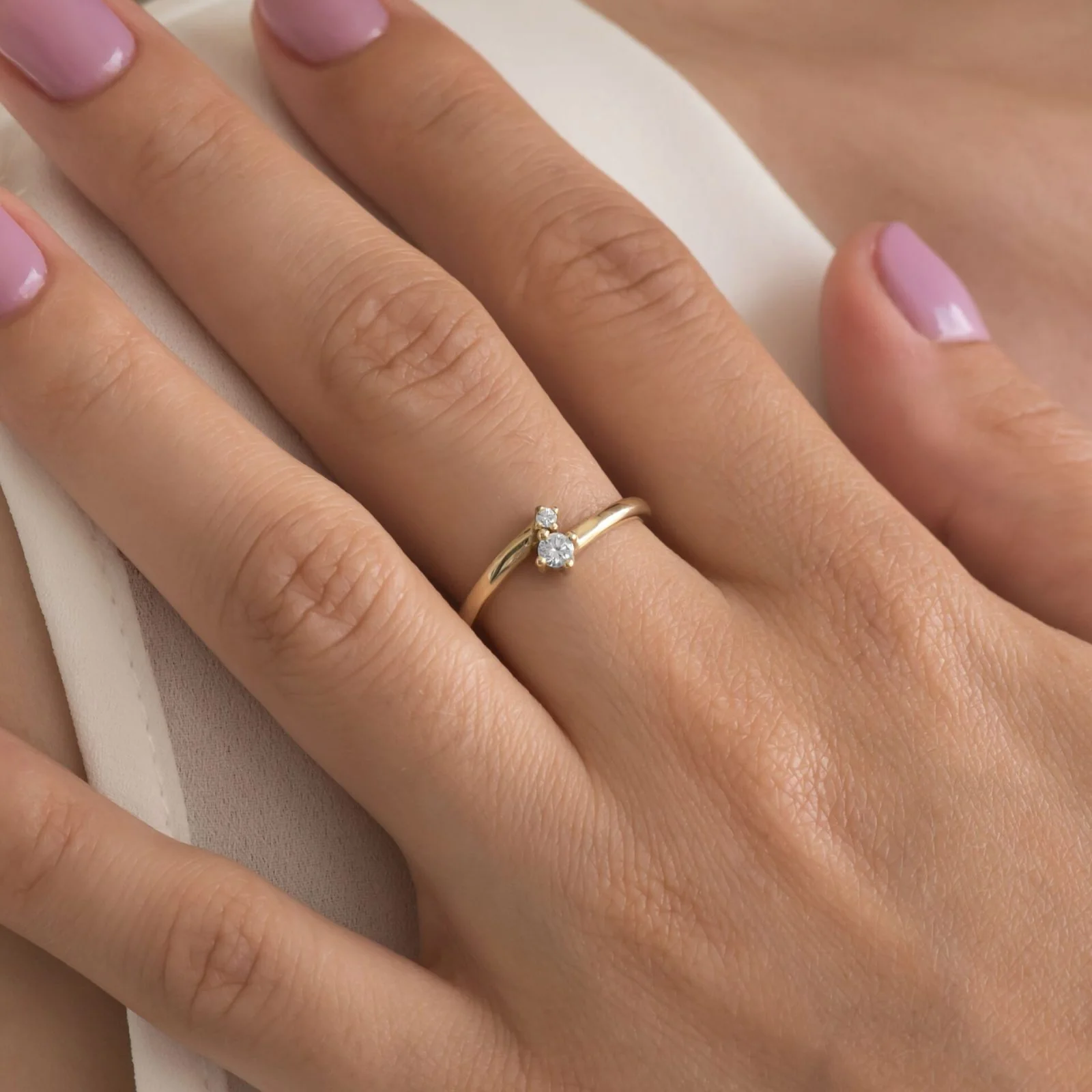 Bypass Diamond Ring — additional product image 2 from AntEva Crafts