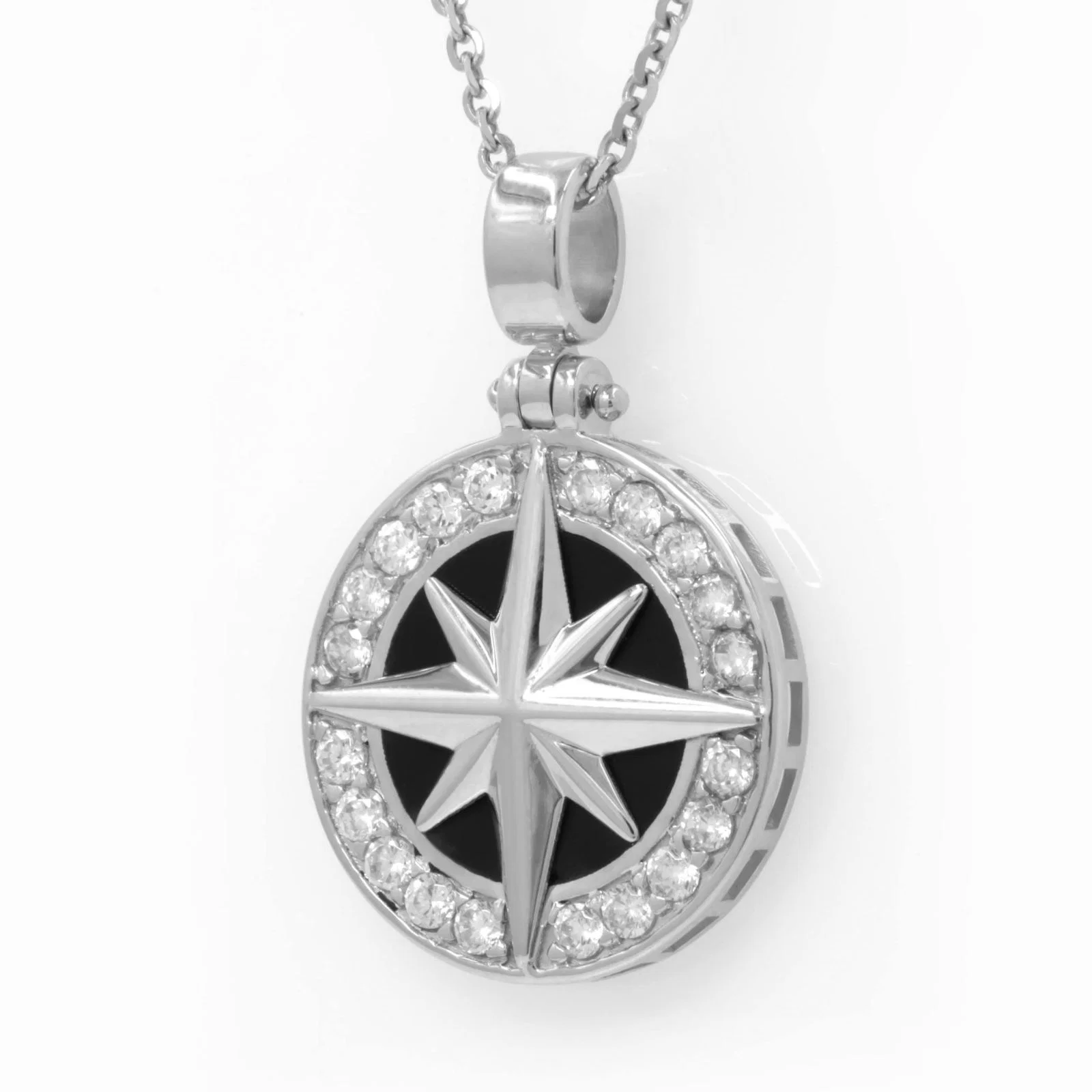 North Star Necklace with Black Enamel — additional product image 7 from AntEva Crafts