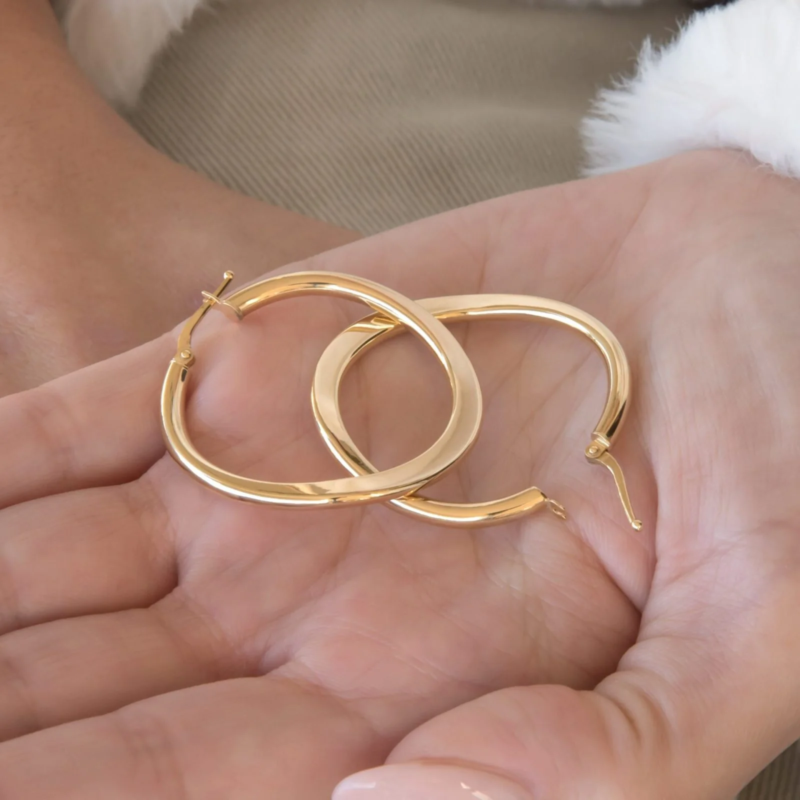 Wavy Mobius Hoop Earrings — additional product image 6 from AntEva Crafts