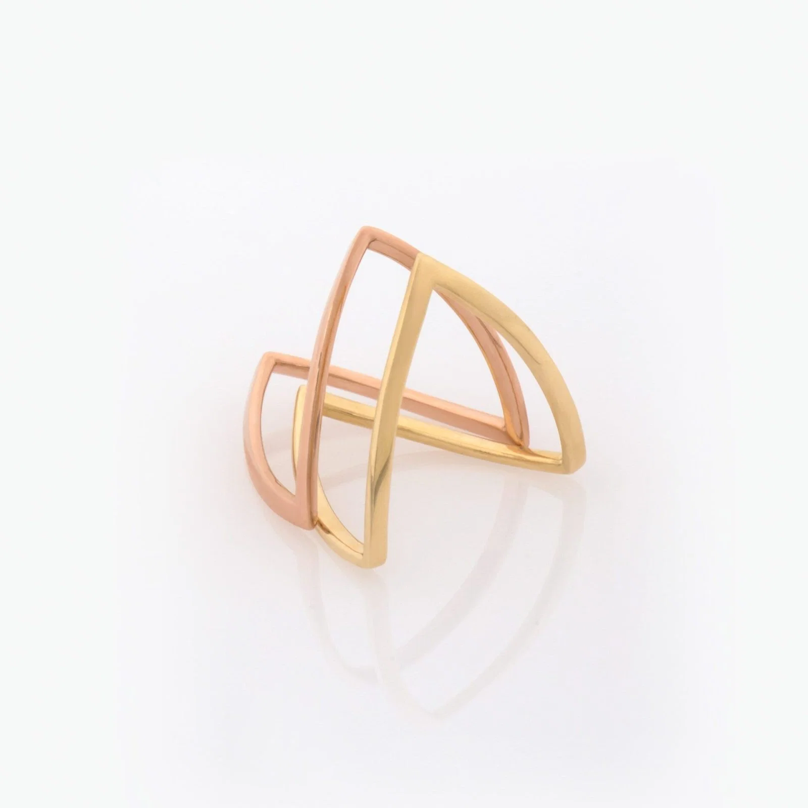 V shaped Chevron Gold Ring — additional product image 10 from AntEva Crafts