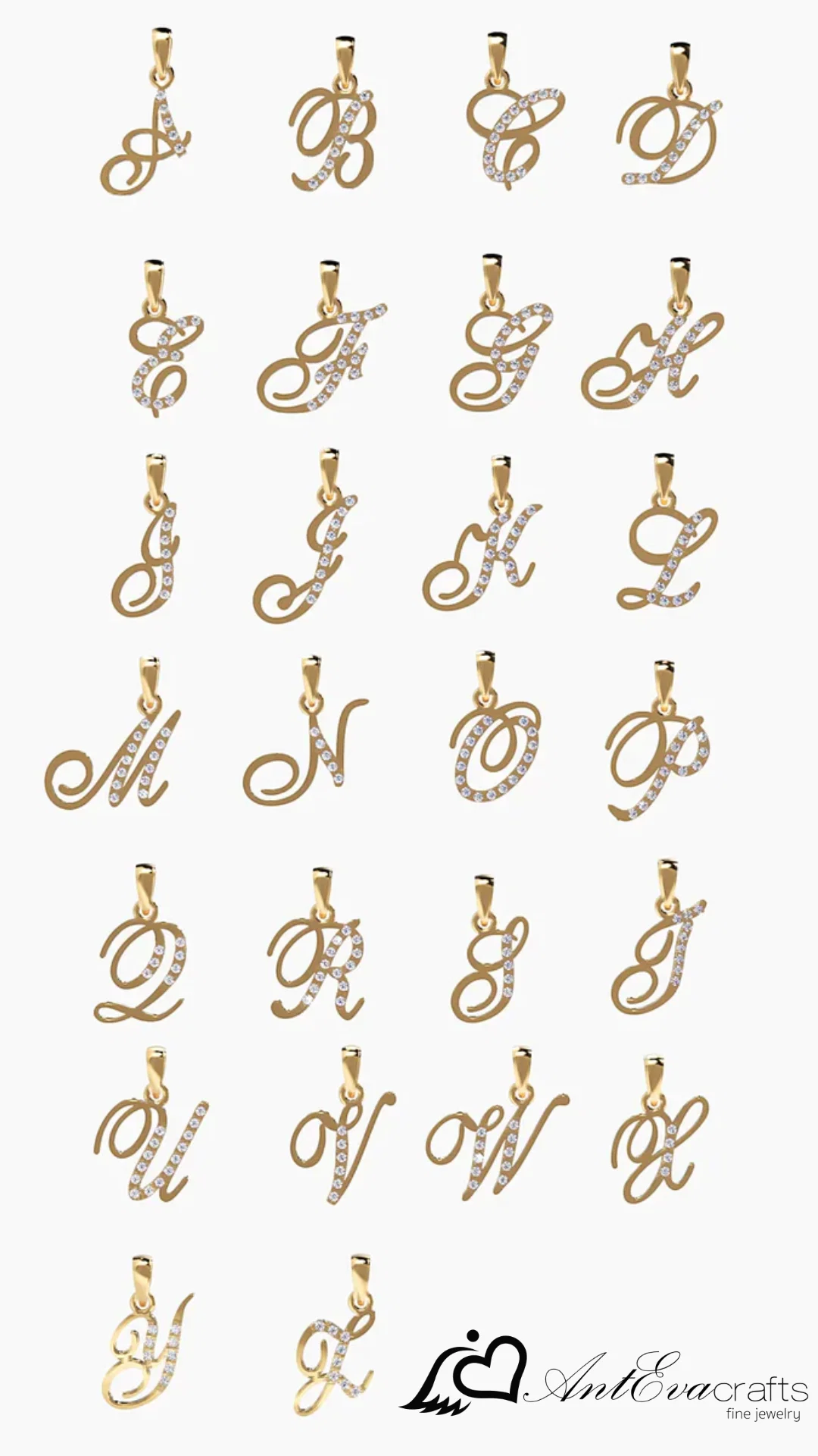 Personalized Monogram Charm Necklace — additional product image 8 from AntEva Crafts