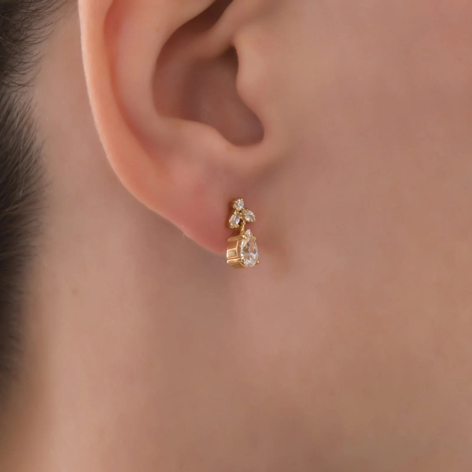 Drop Pear Post Earrings — additional product image 4 from AntEva Crafts