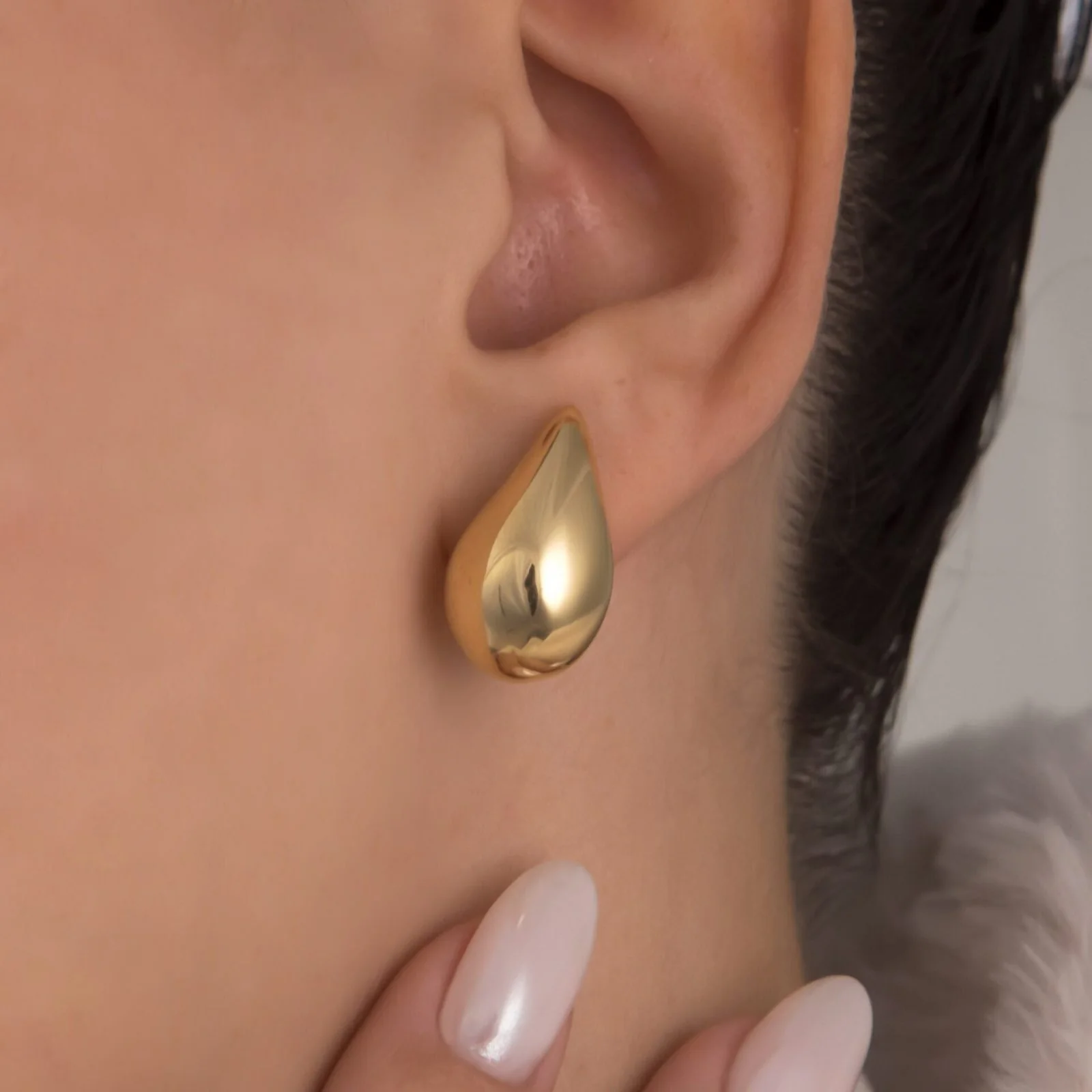 Kendall Dome Earrings 26mm — additional product image 2 from AntEva Crafts