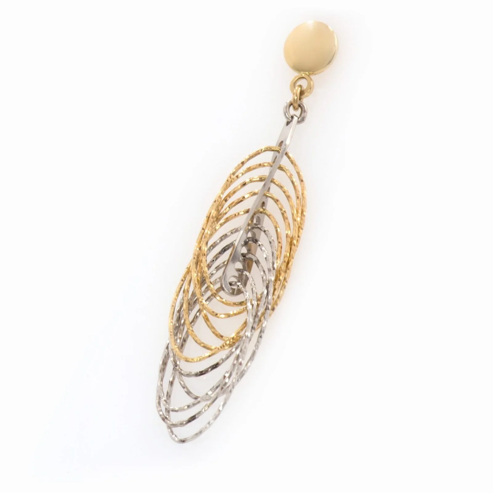 Gold Dangle Two-Tone Earrings — additional product image 4 from AntEva Crafts