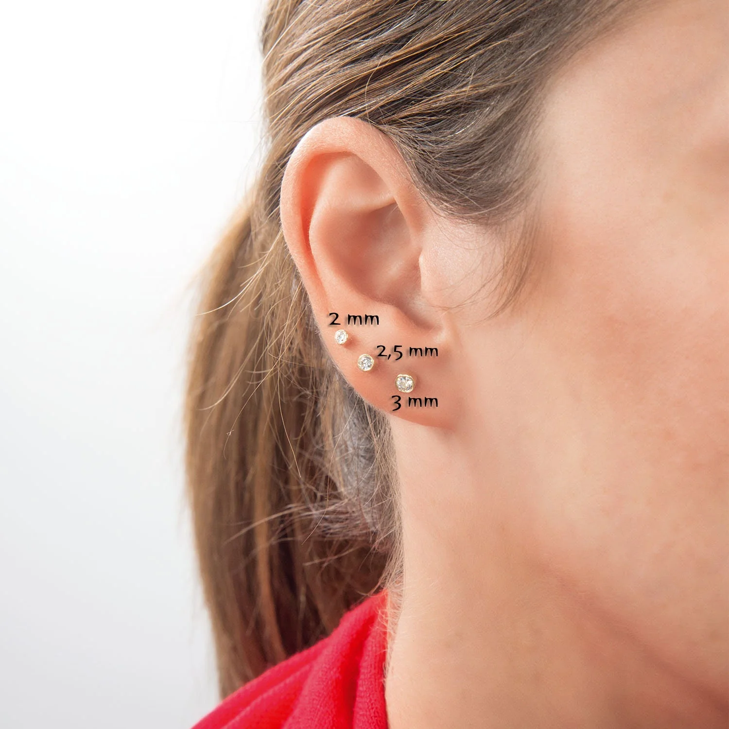 Circle Stud Earrings — additional product image 9 from AntEva Crafts
