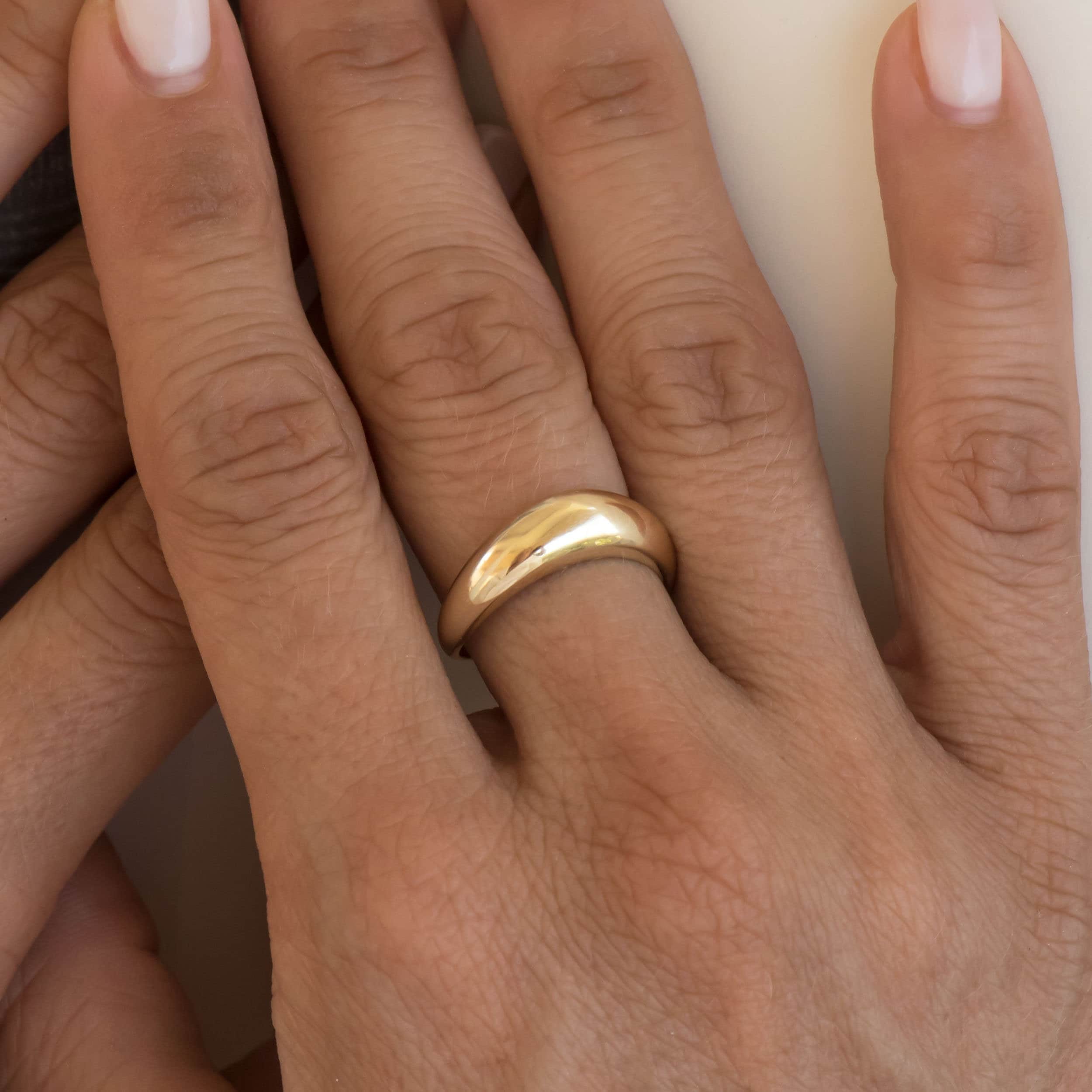 Wavy Dome Gold Ring — additional product image 2 from AntEva Crafts