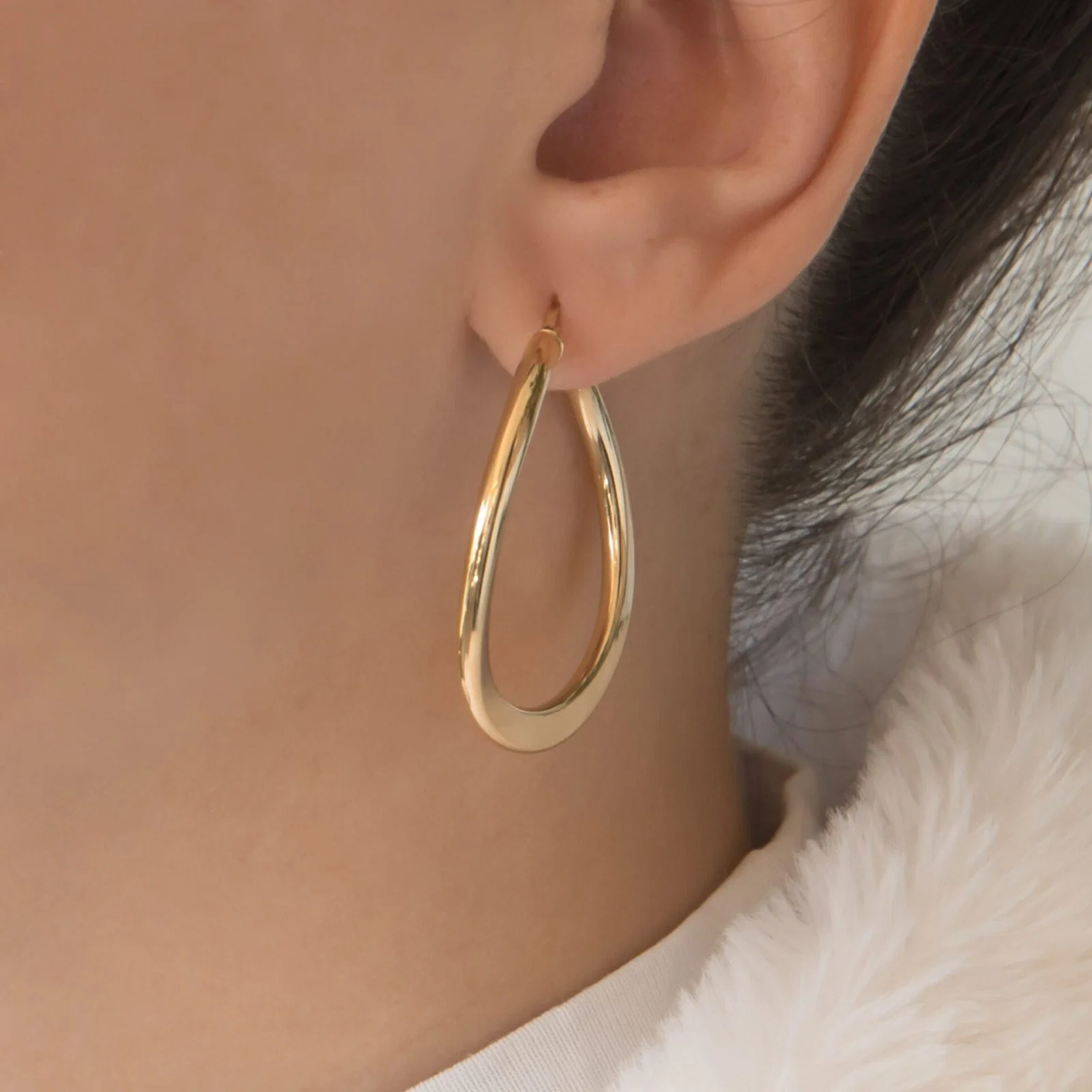 Wavy Mobius Hoop Earrings — additional product image 4 from AntEva Crafts
