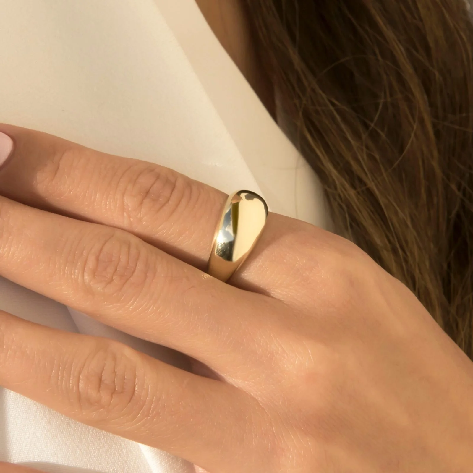 Gold Dome Ring 9mm — additional product image 3 from AntEva Crafts