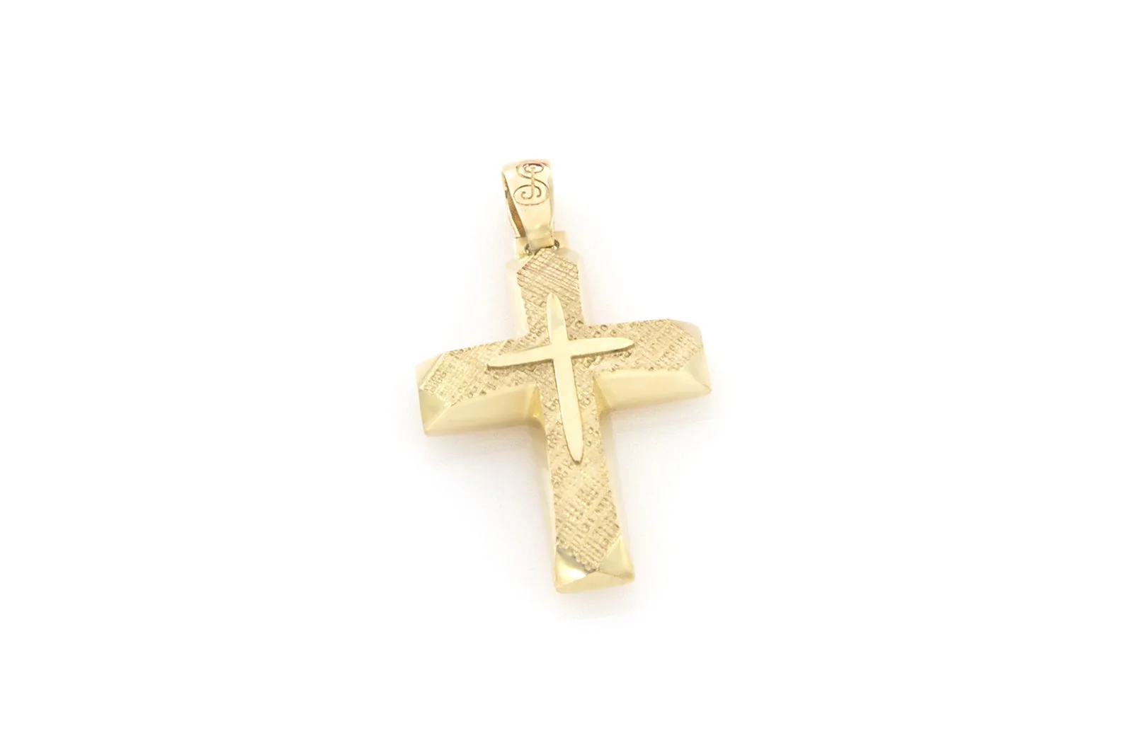 Cross Pendant with Shiny-Matte Finish — additional product image 2 from AntEva Crafts