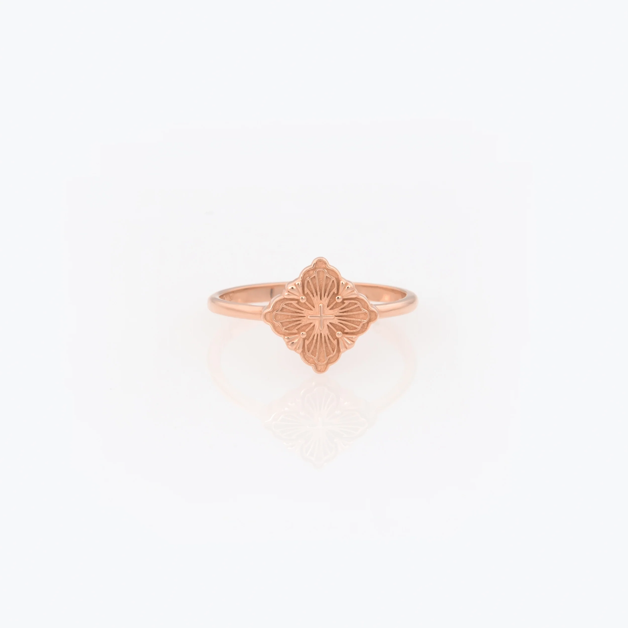 Cross Four-Leaf Clover Ring — additional product image 4 from AntEva Crafts
