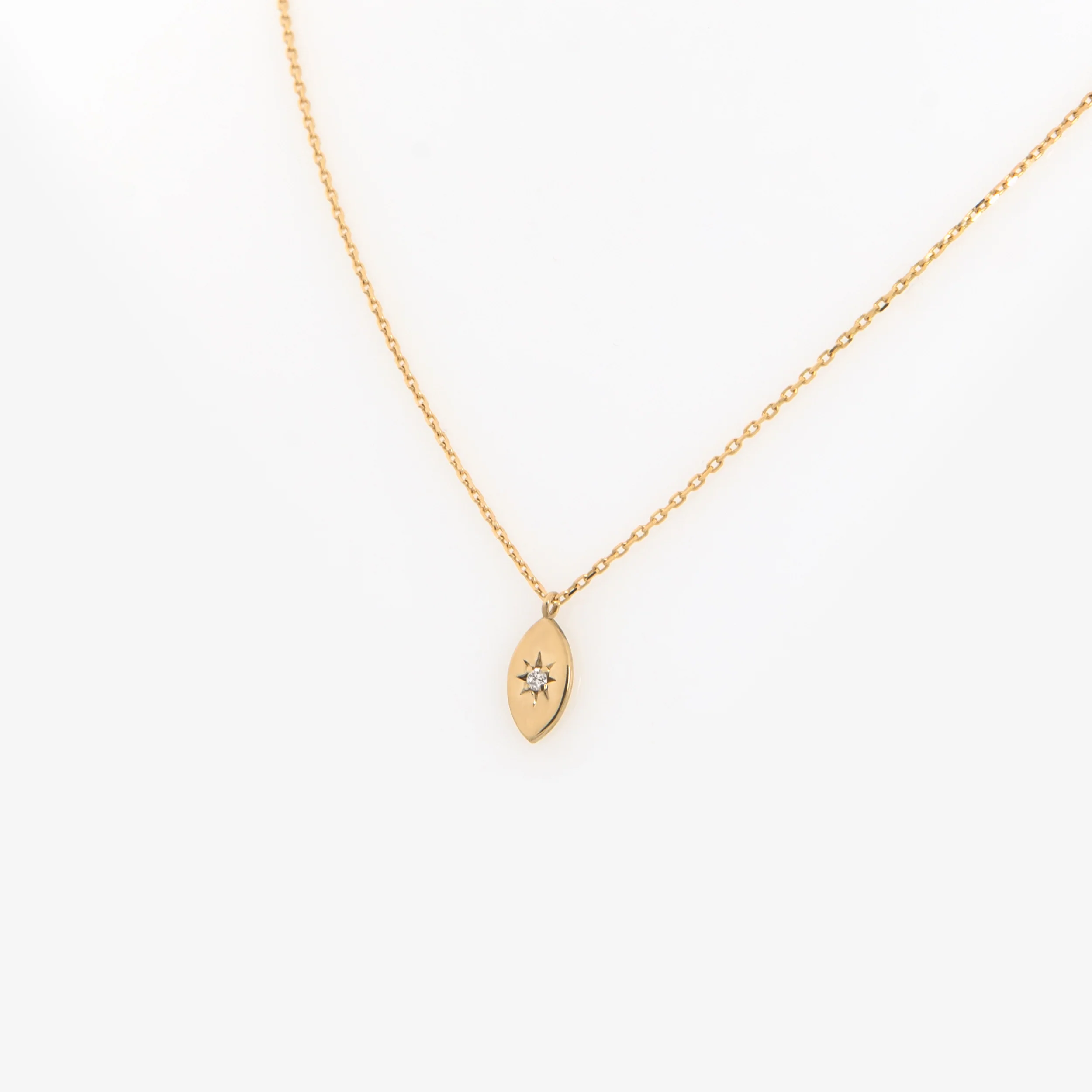 Dainty Diamond North Star Necklace