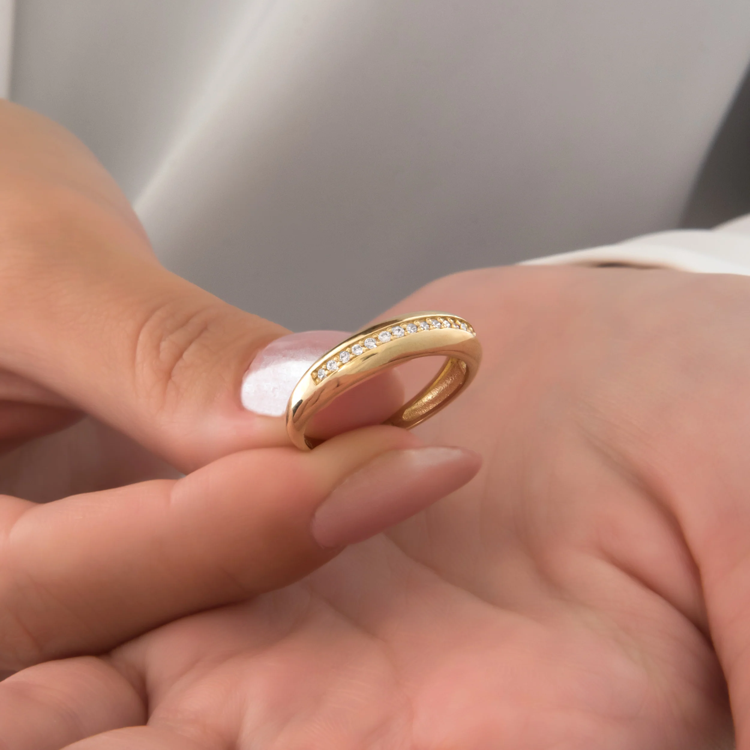 Dome Sparkle Line Ring — additional product image 4 from AntEva Crafts