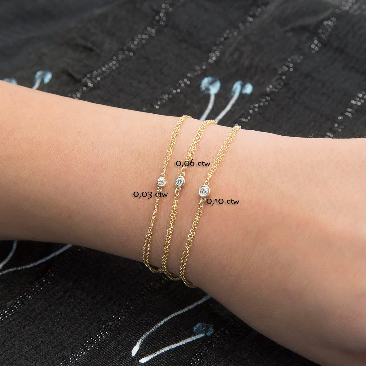 Diamond Solitaire Bracelet — additional product image 6 from AntEva Crafts