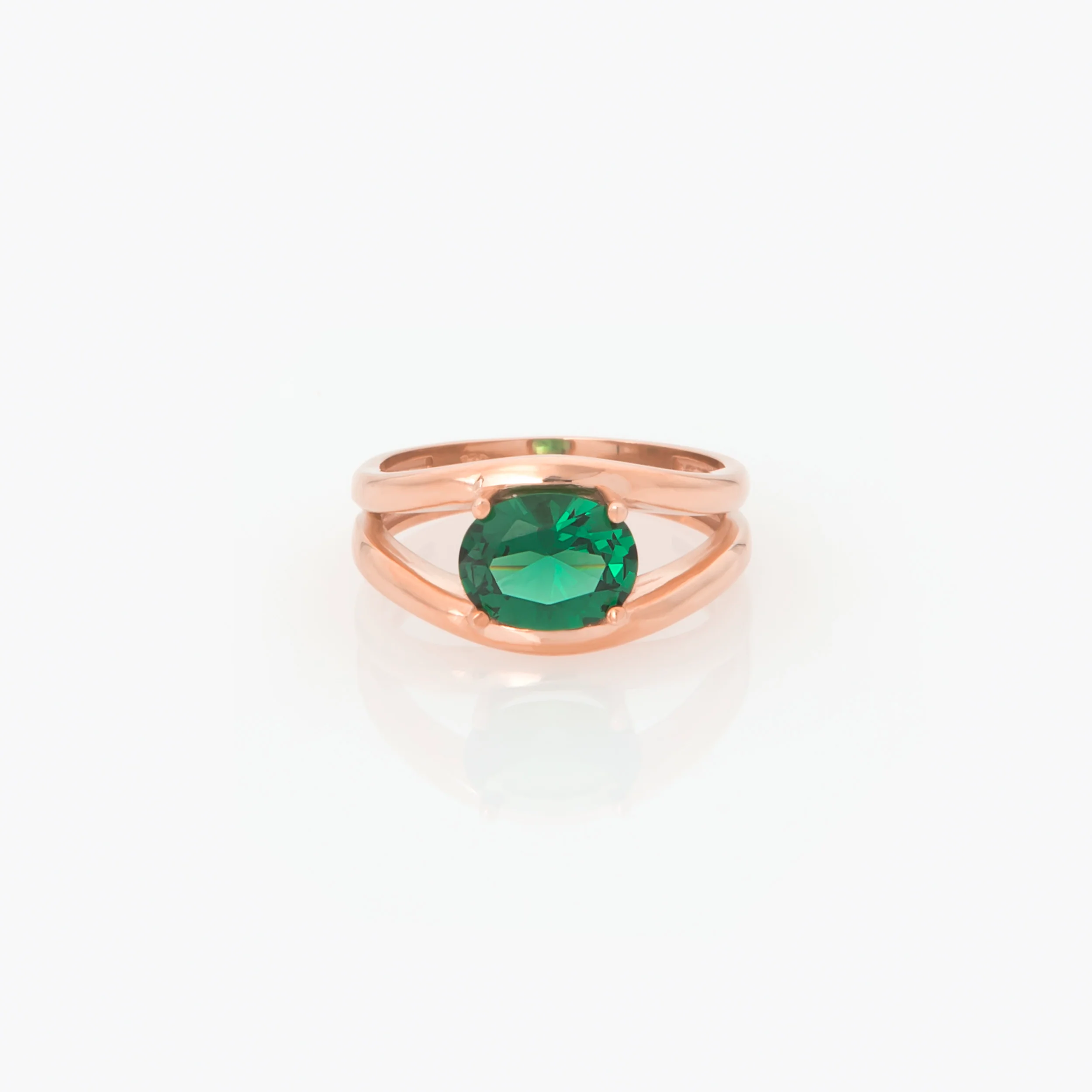 Split Dome Ring with Oval Gemstone — additional product image 6 from AntEva Crafts