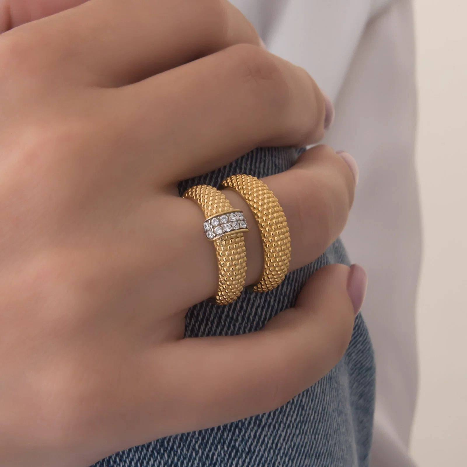 Dome Milgrain Ring — additional product image 12 from AntEva Crafts