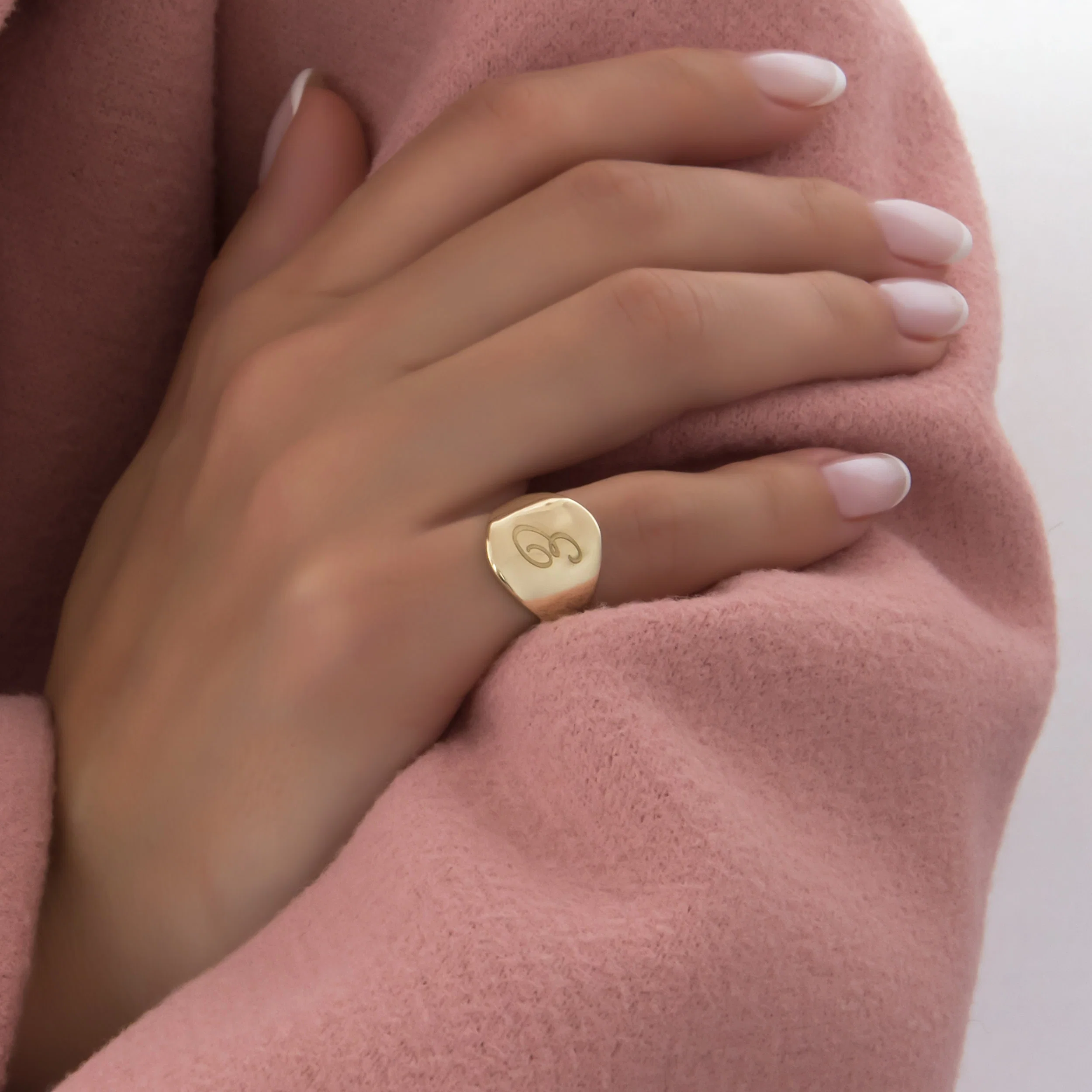 Personalized Pinky Signet Ring — additional product image 2 from AntEva Crafts