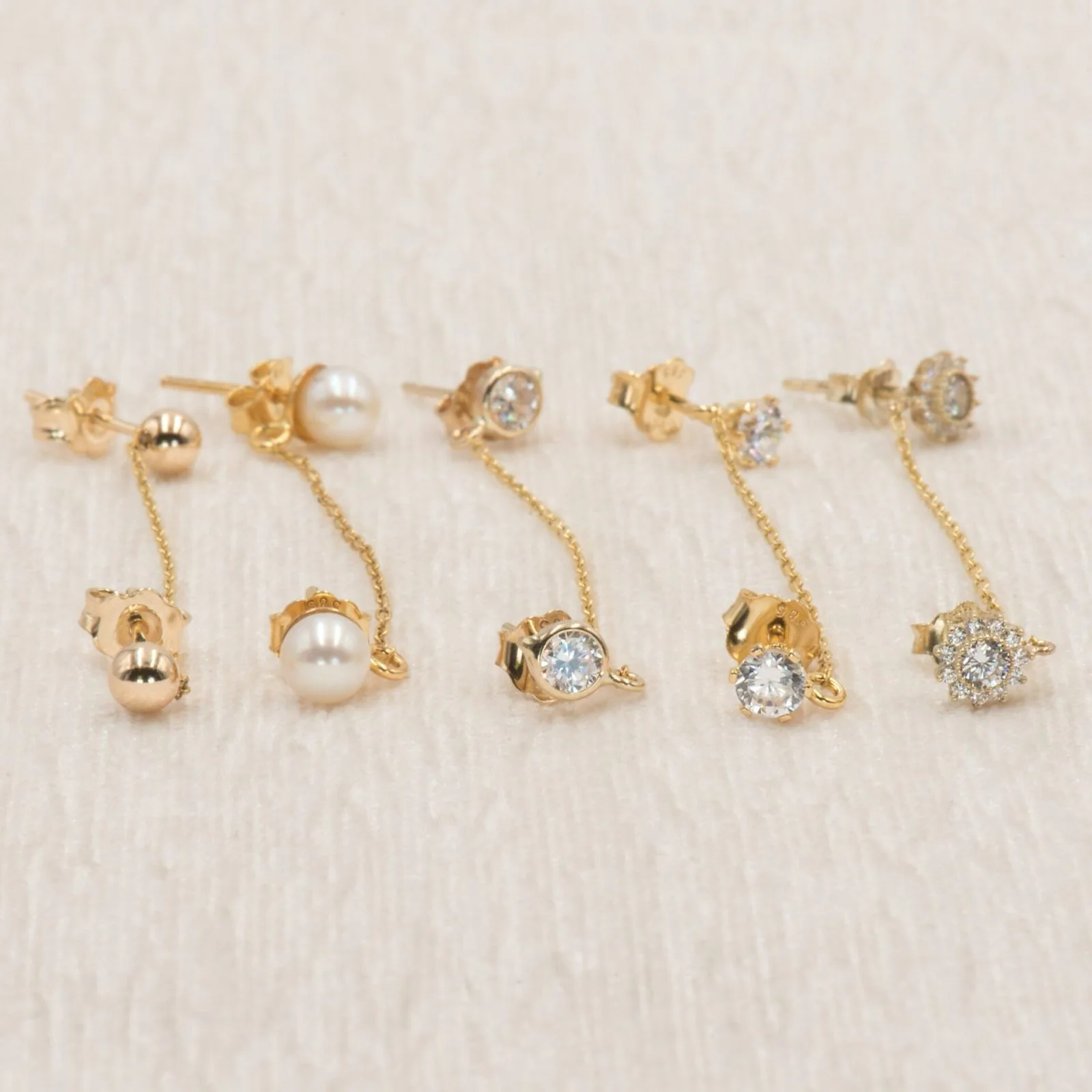 Chain Ball Earrings — additional product image 3 from AntEva Crafts