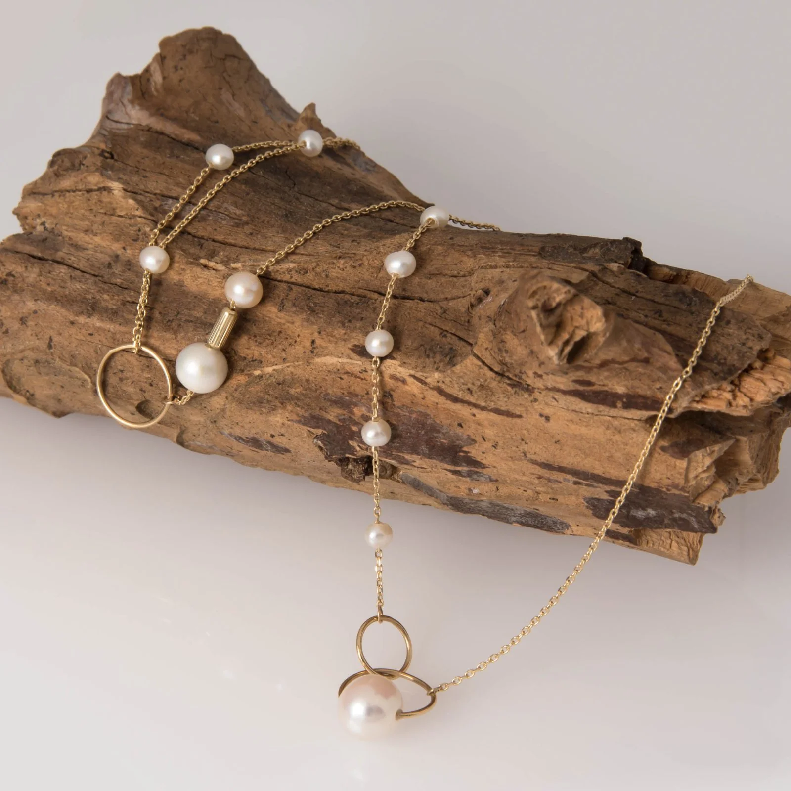 Double Circle Chain Pearl Set — additional product image 13 from AntEva Crafts