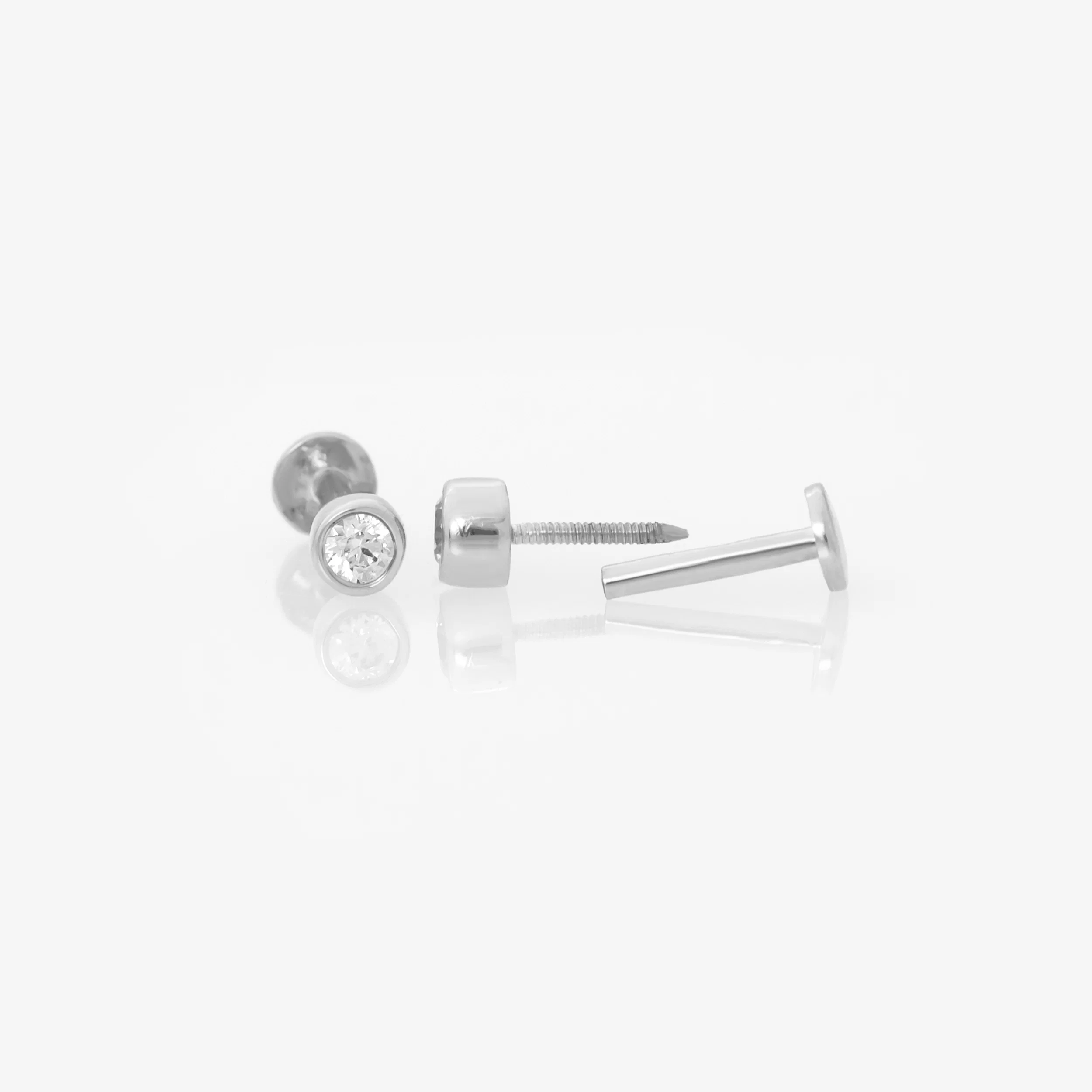16 gauge Solitaire Tragus Piercing Earrings — additional product image 3 from AntEva Crafts