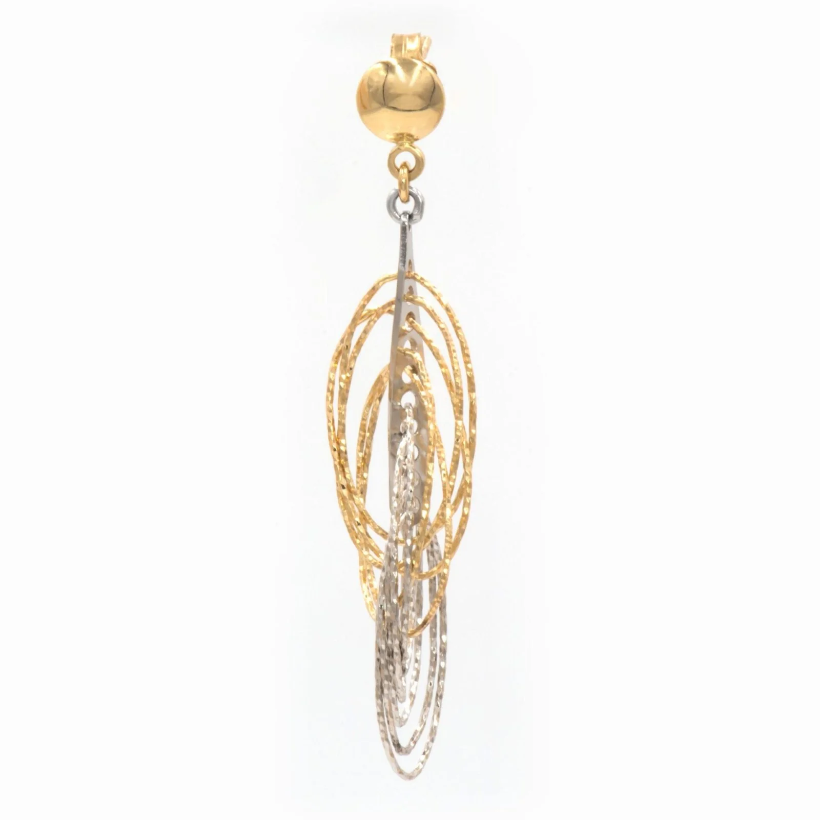 Gold Dangle Two-Tone Earrings — additional product image 5 from AntEva Crafts