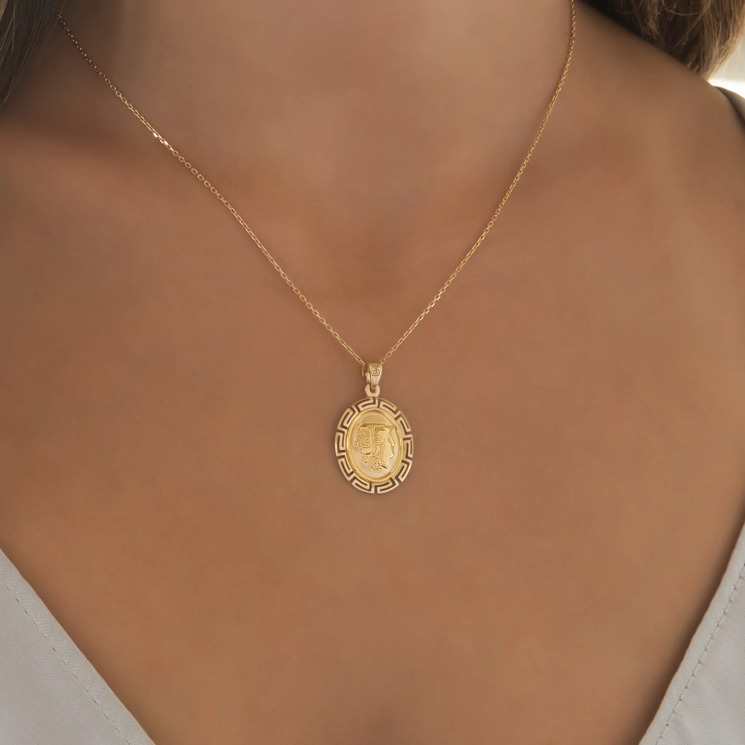 Oval Athena Meander Pendant — additional product image 2 from AntEva Crafts
