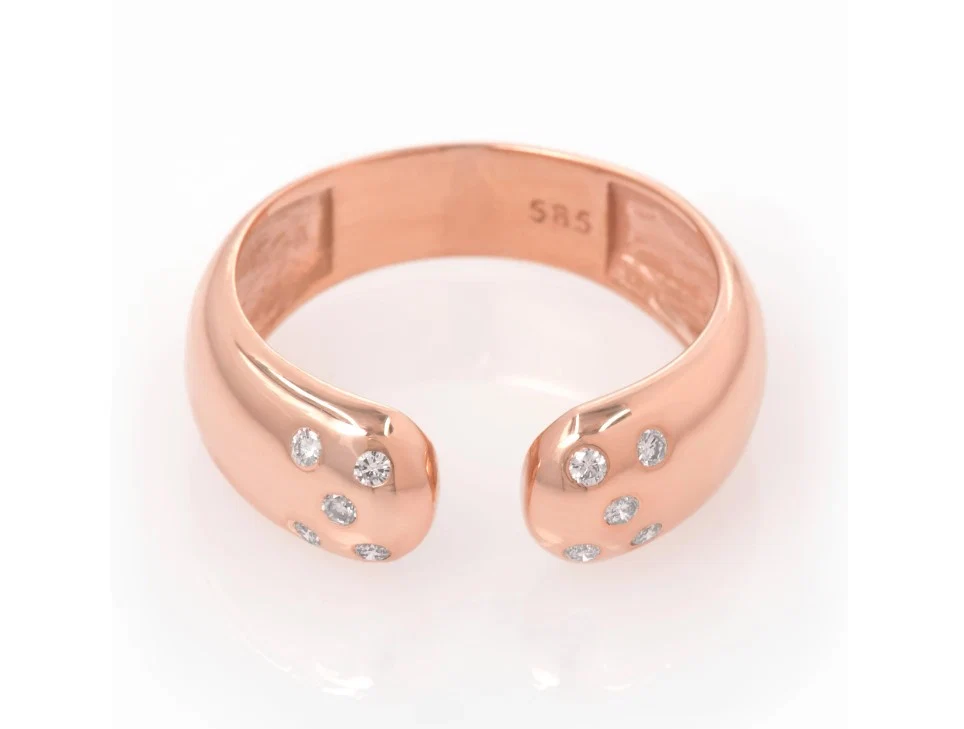 Open Diamond Ring with 10 Diamonds — additional product image 7 from AntEva Crafts