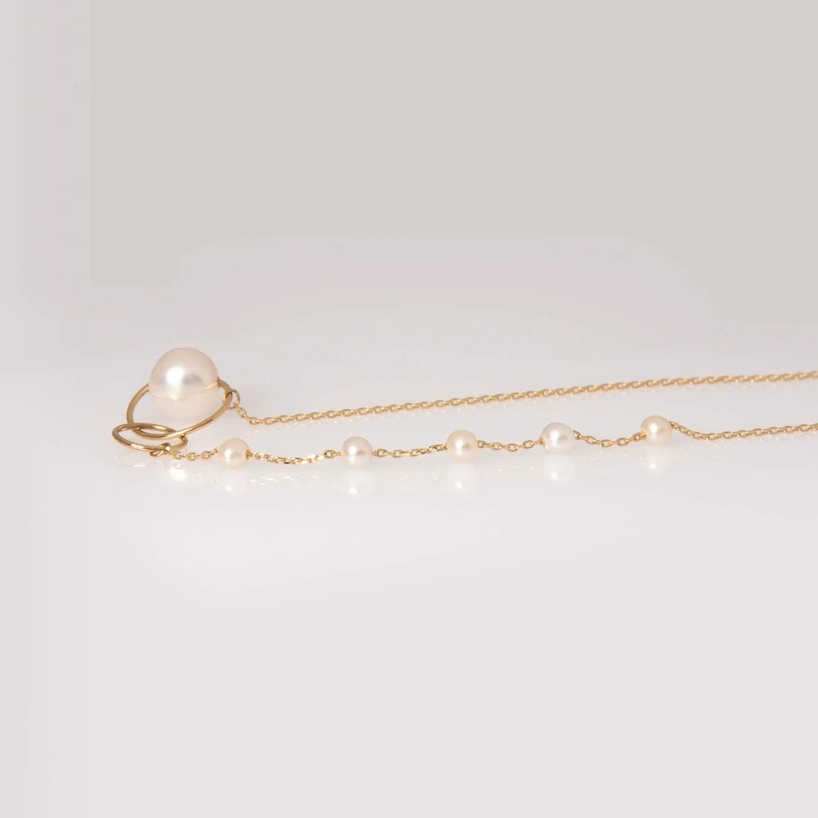 Double Circle Chain Pearl Set — additional product image 6 from AntEva Crafts