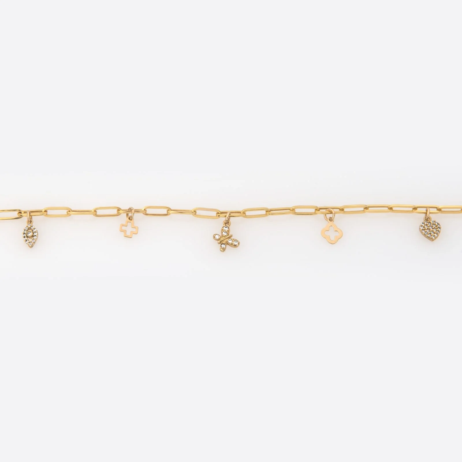 Chain Charm Bracelet with Butterfly Charm — additional product image 2 from AntEva Crafts