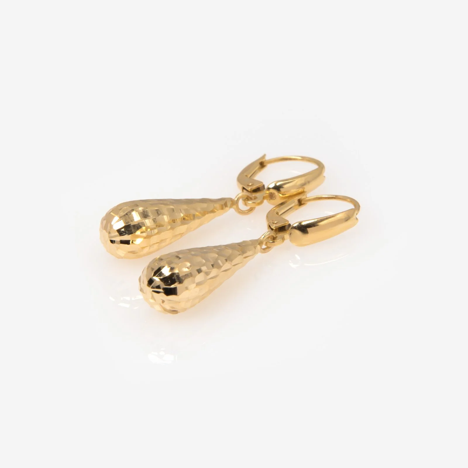 Gold Teardrop Earrings — additional product image 6 from AntEva Crafts