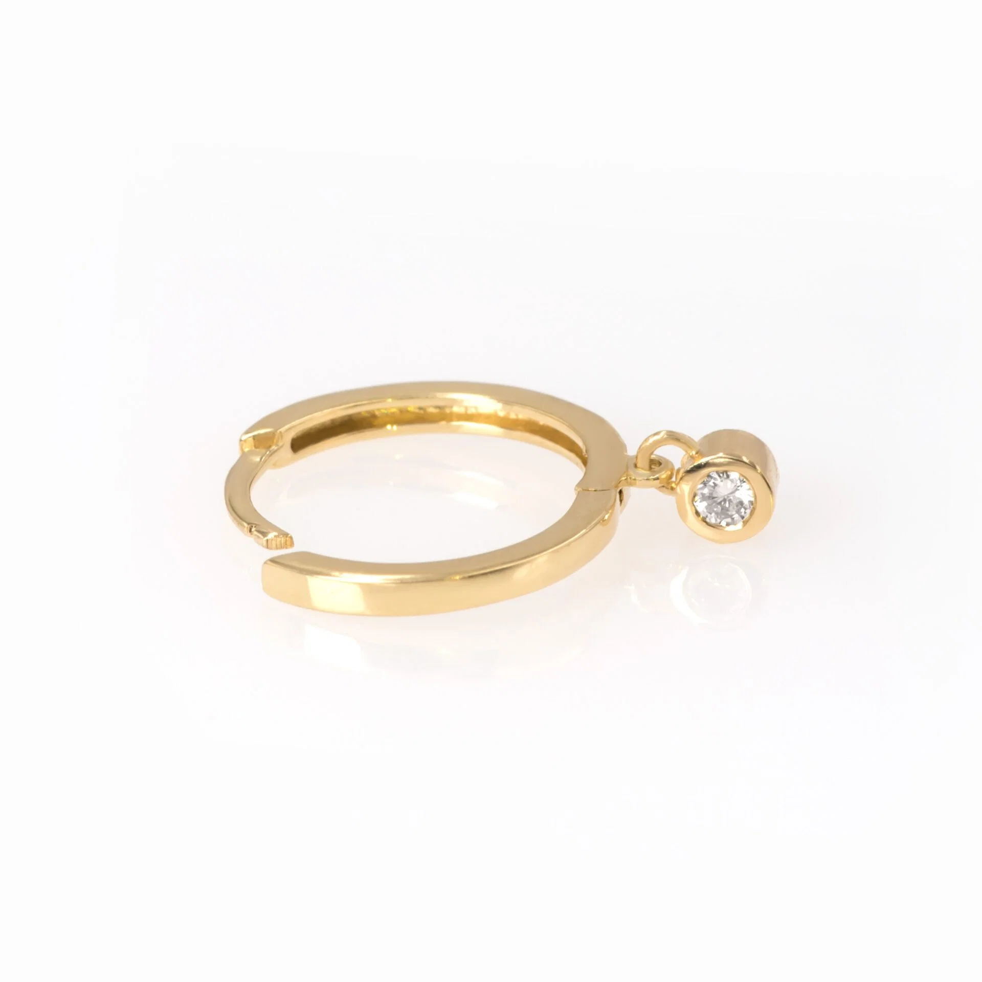 Diamond Hoop Earrings — additional product image 3 from AntEva Crafts