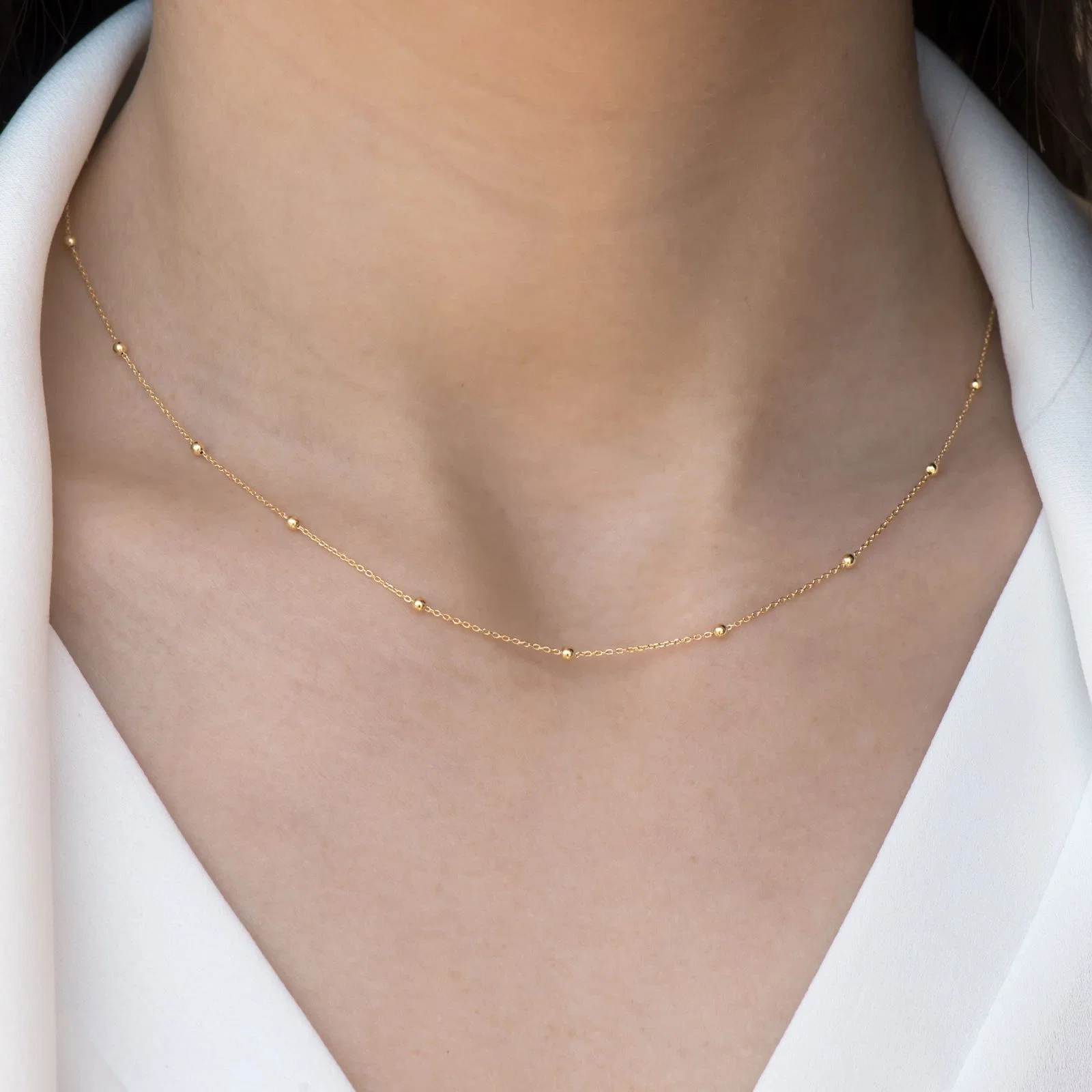 Beaded Chain Necklace — additional product image 2 from AntEva Crafts