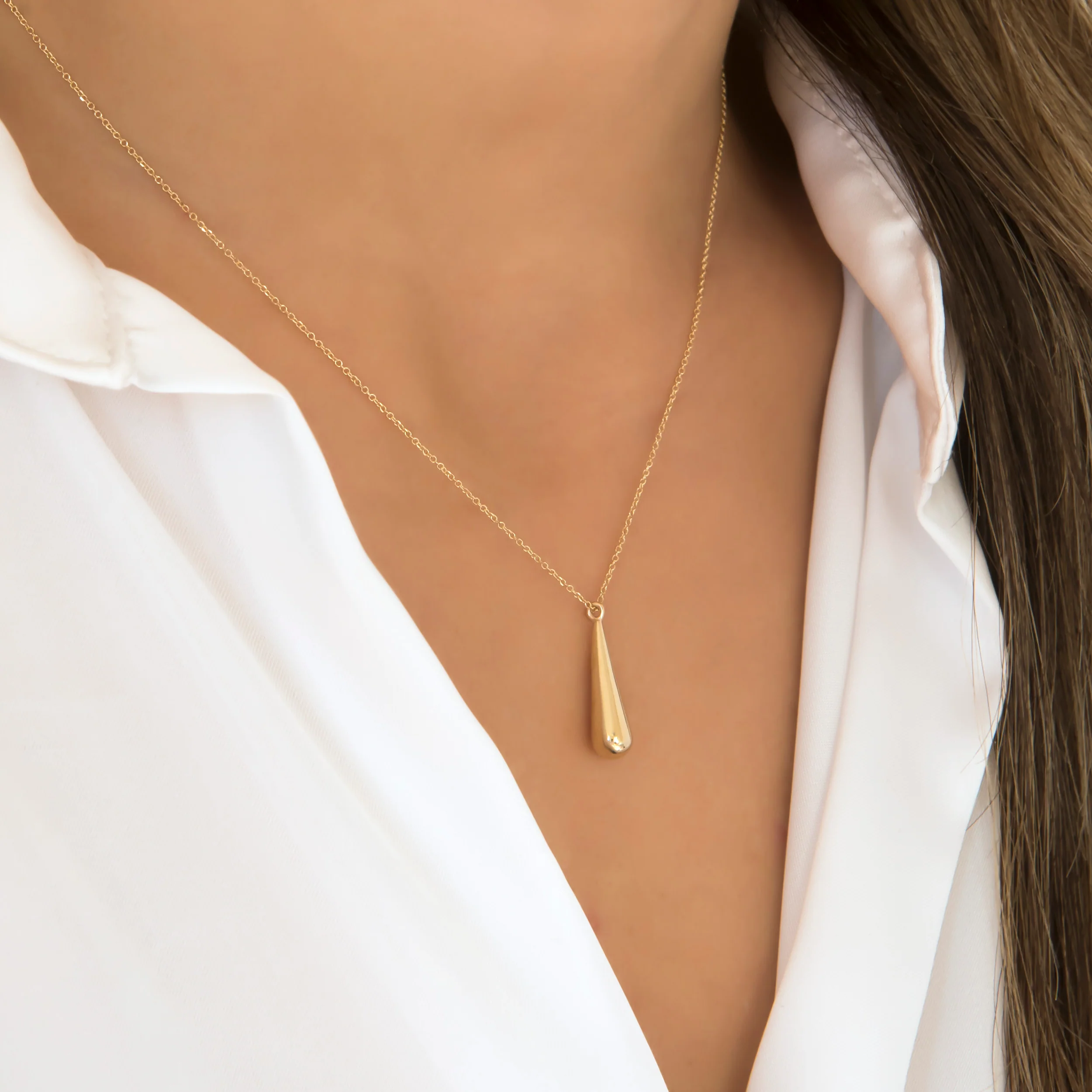 Teardrop Pendant Necklace — additional product image 4 from AntEva Crafts