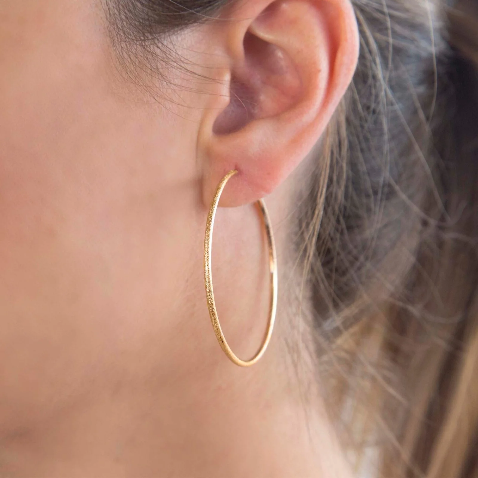 Large Classic Hoop Earrings — additional product image 4 from AntEva Crafts