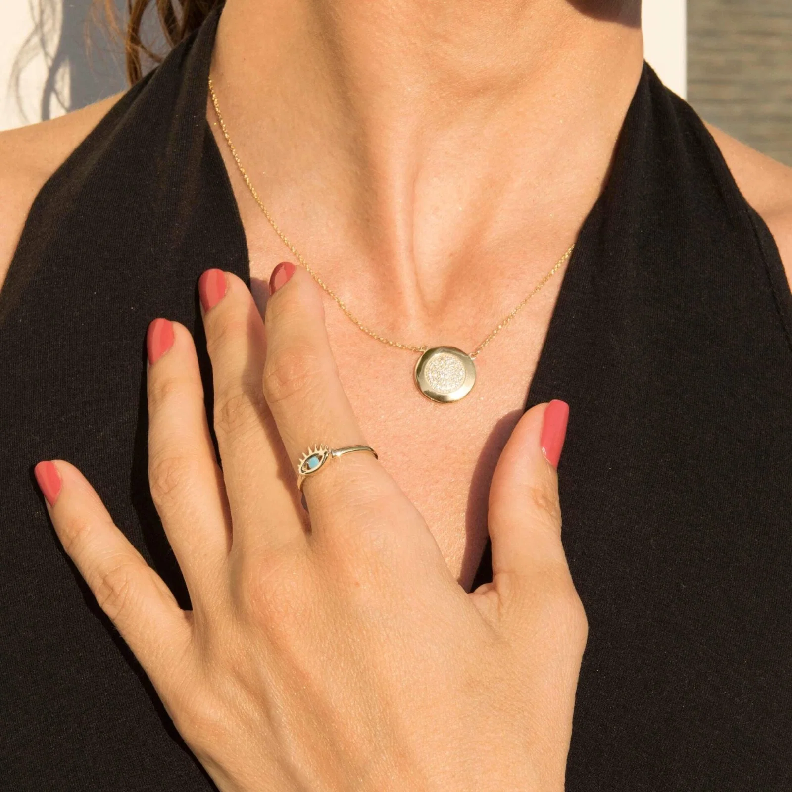 Evil Eye Diamond Ring — additional product image 6 from AntEva Crafts