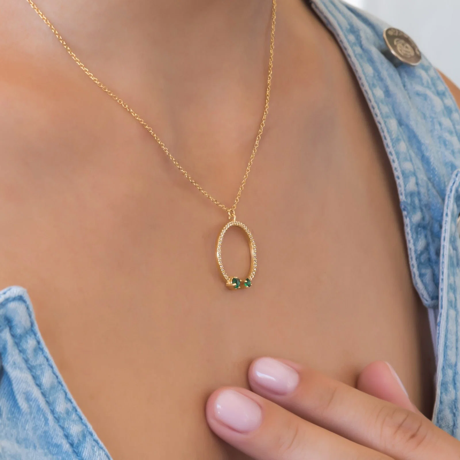 Round Eternity Coloured Gemstone Necklace — additional product image 3 from AntEva Crafts