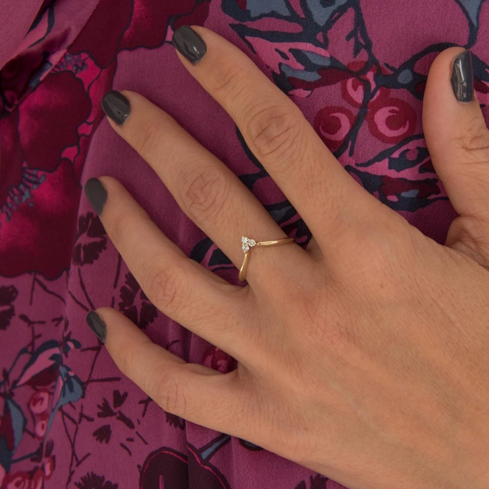 Diamond Chevron Ring — additional product image 2 from AntEva Crafts