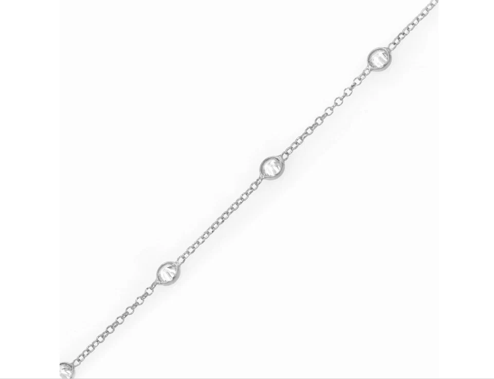 Dainty CZ Station Bracelet — additional product image 5 from AntEva Crafts