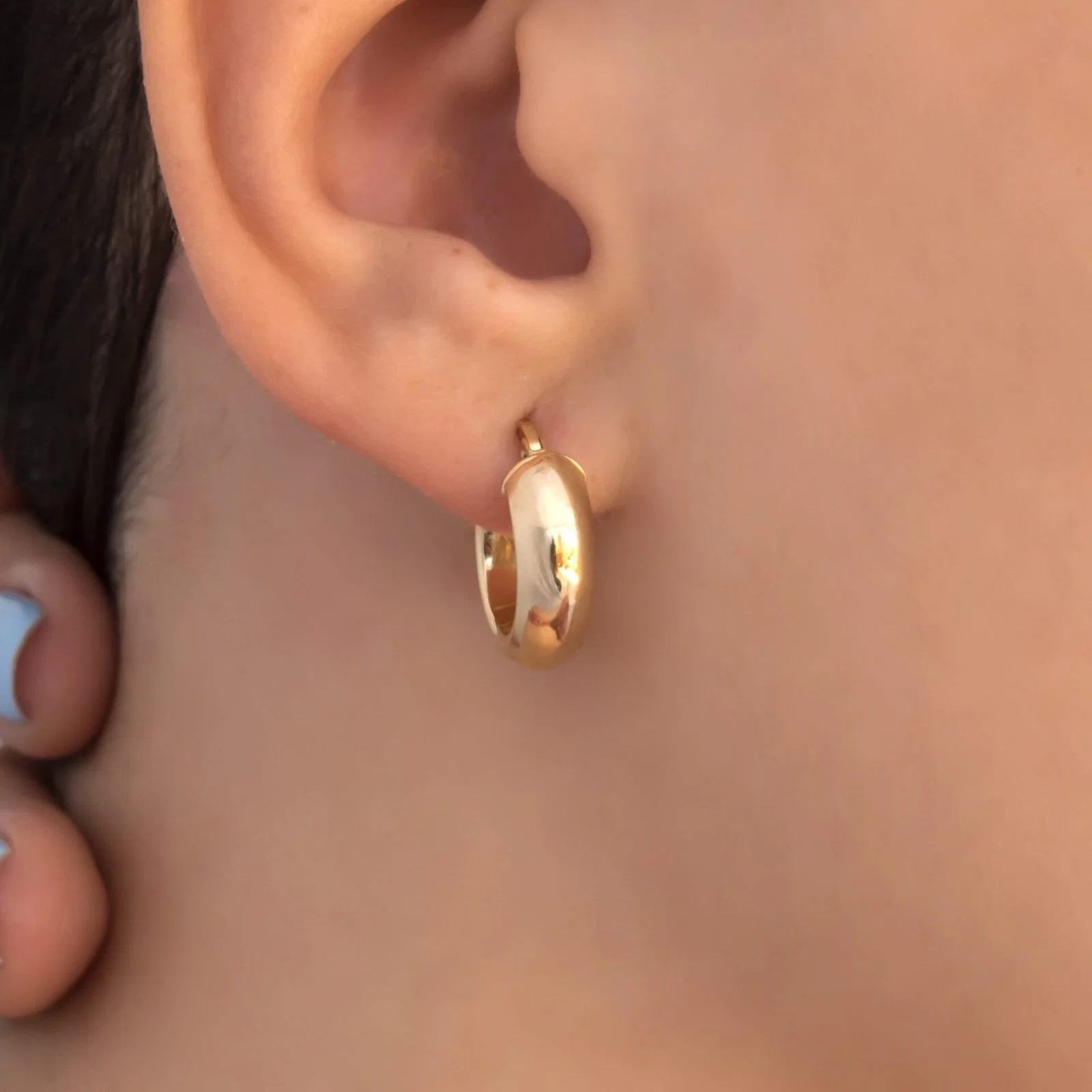 Classic Hoop Earrings with 14mm Diameter — additional product image 5 from AntEva Crafts