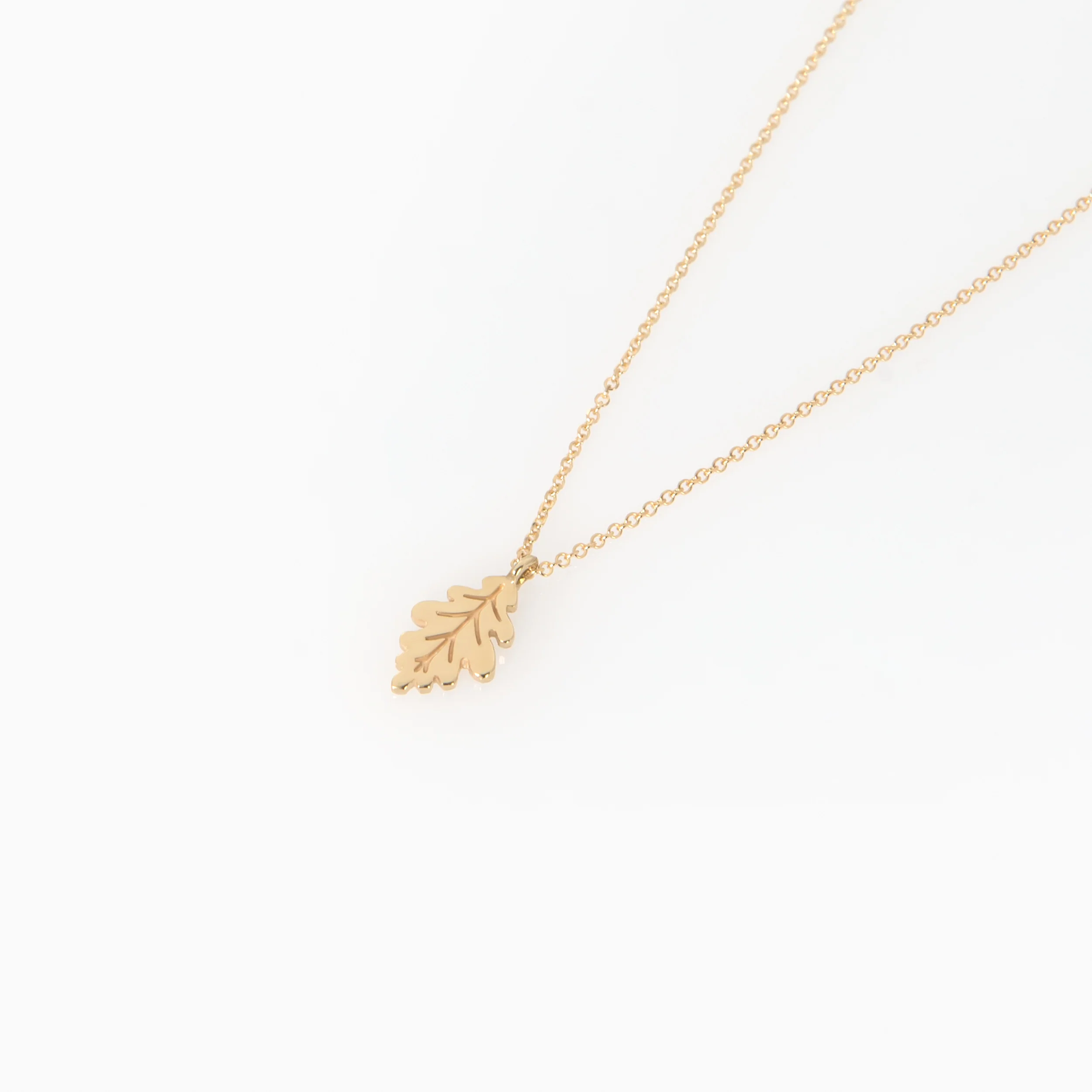 Dainty Gold Leaf Necklace — additional product image 4 from AntEva Crafts
