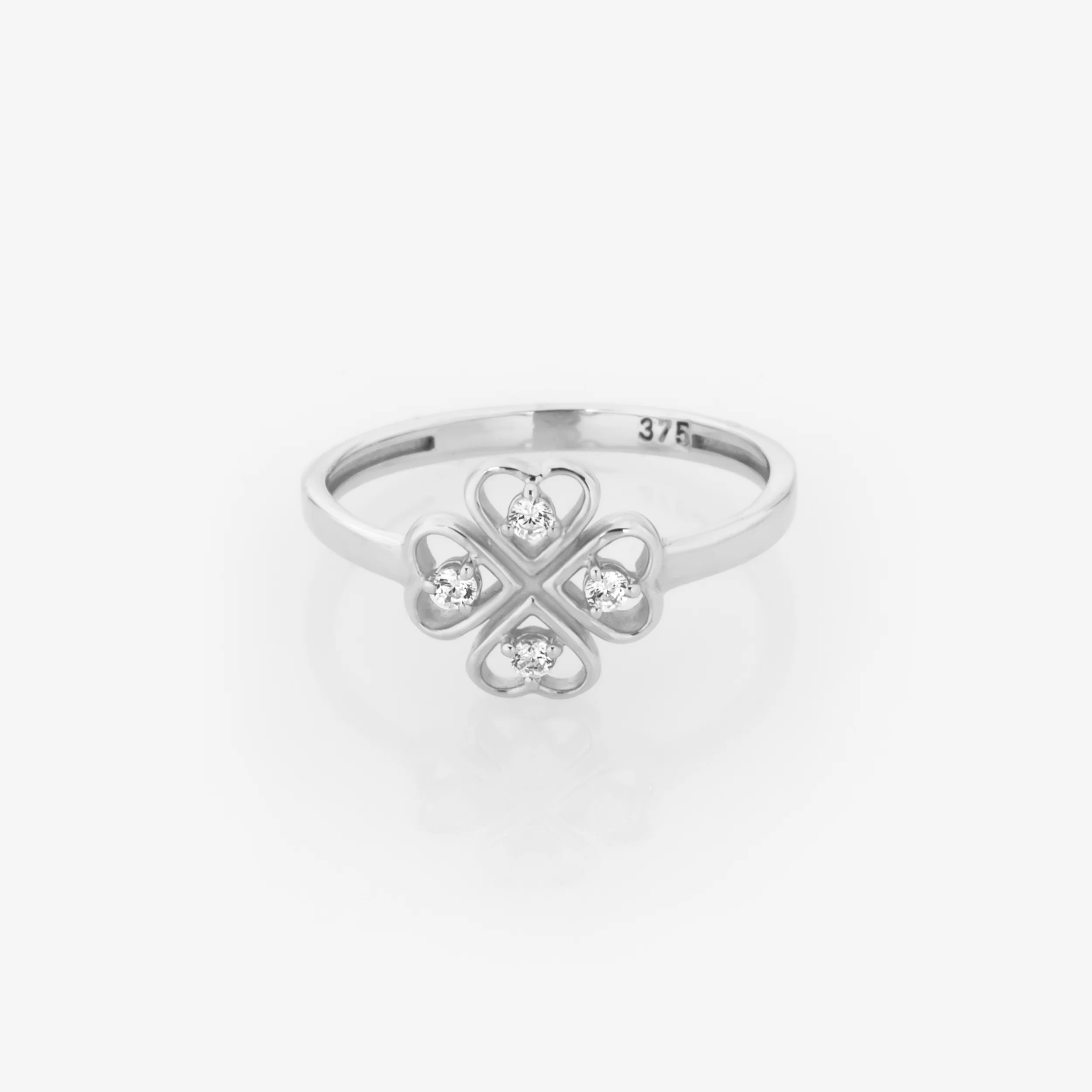 Four Leaf Clover Gemstone Ring — additional product image 4 from AntEva Crafts