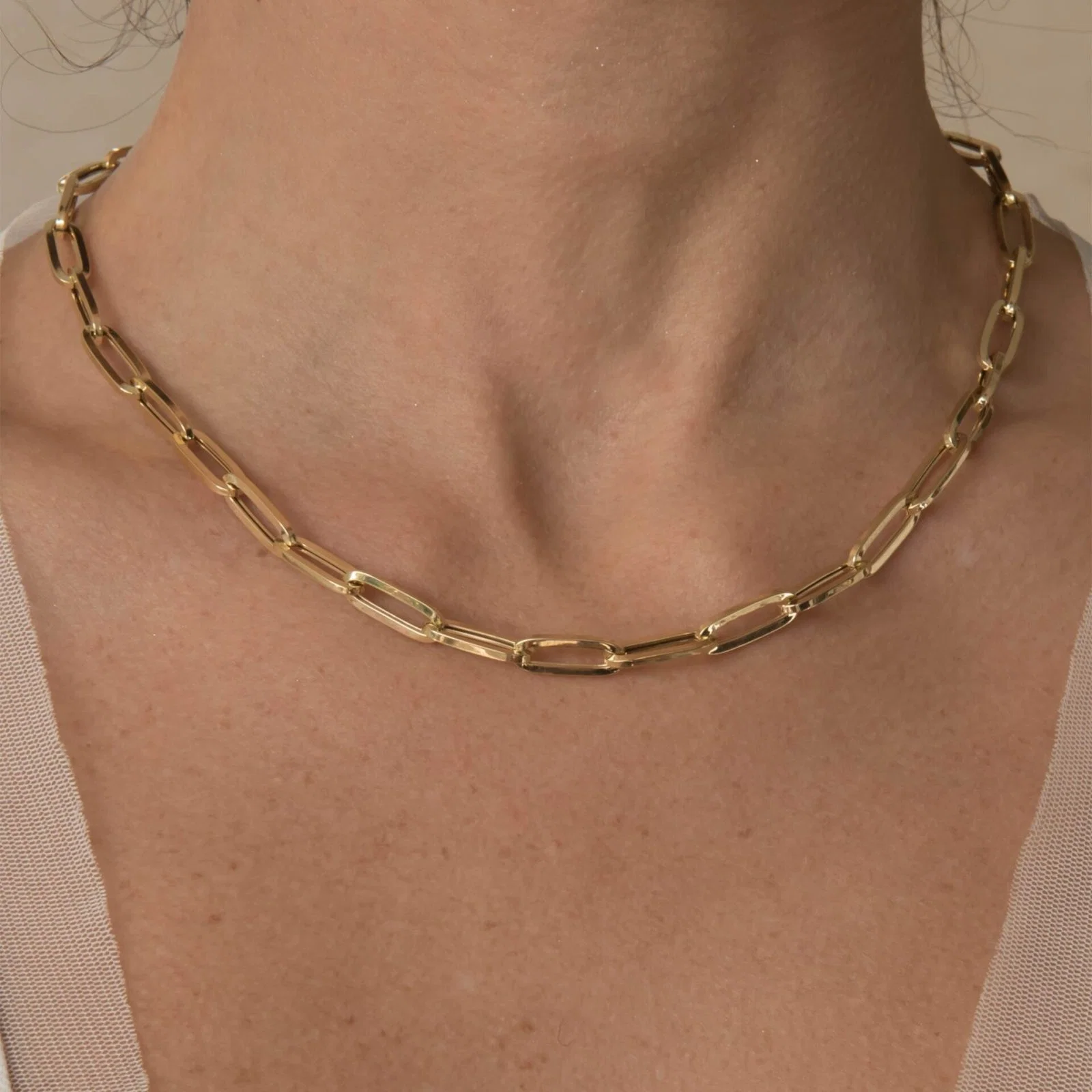 Oval Clip Chain Necklace — additional product image 3 from AntEva Crafts