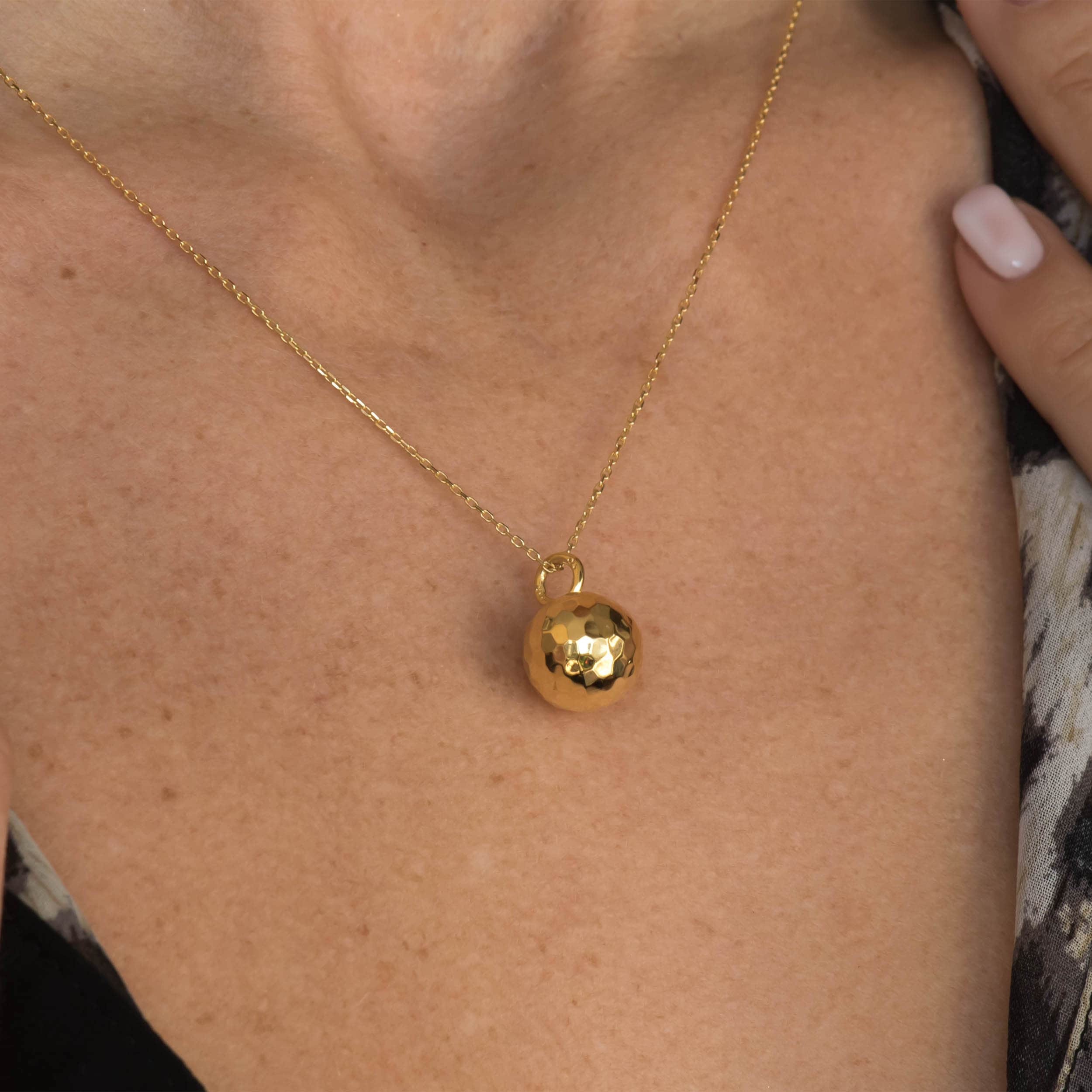 Hammered Ball Necklace — additional product image 8 from AntEva Crafts