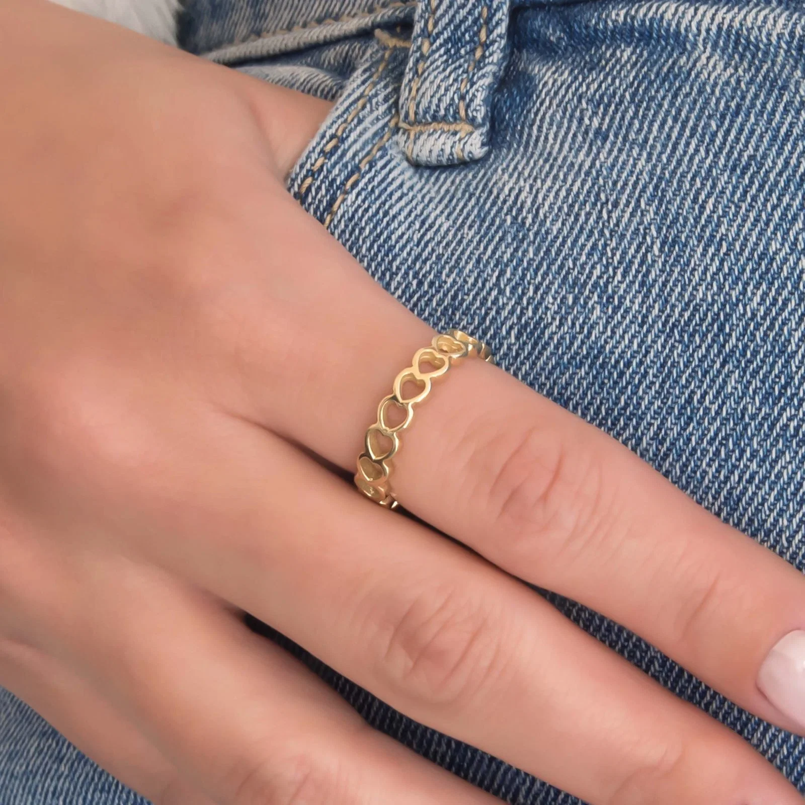 Heart Full Eternity Ring — additional product image 2 from AntEva Crafts