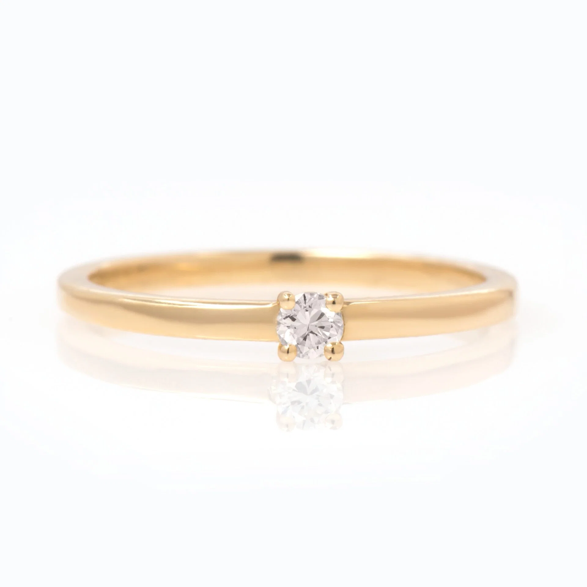 Diamond Solitaire Ring 14k — additional product image 4 from AntEva Crafts