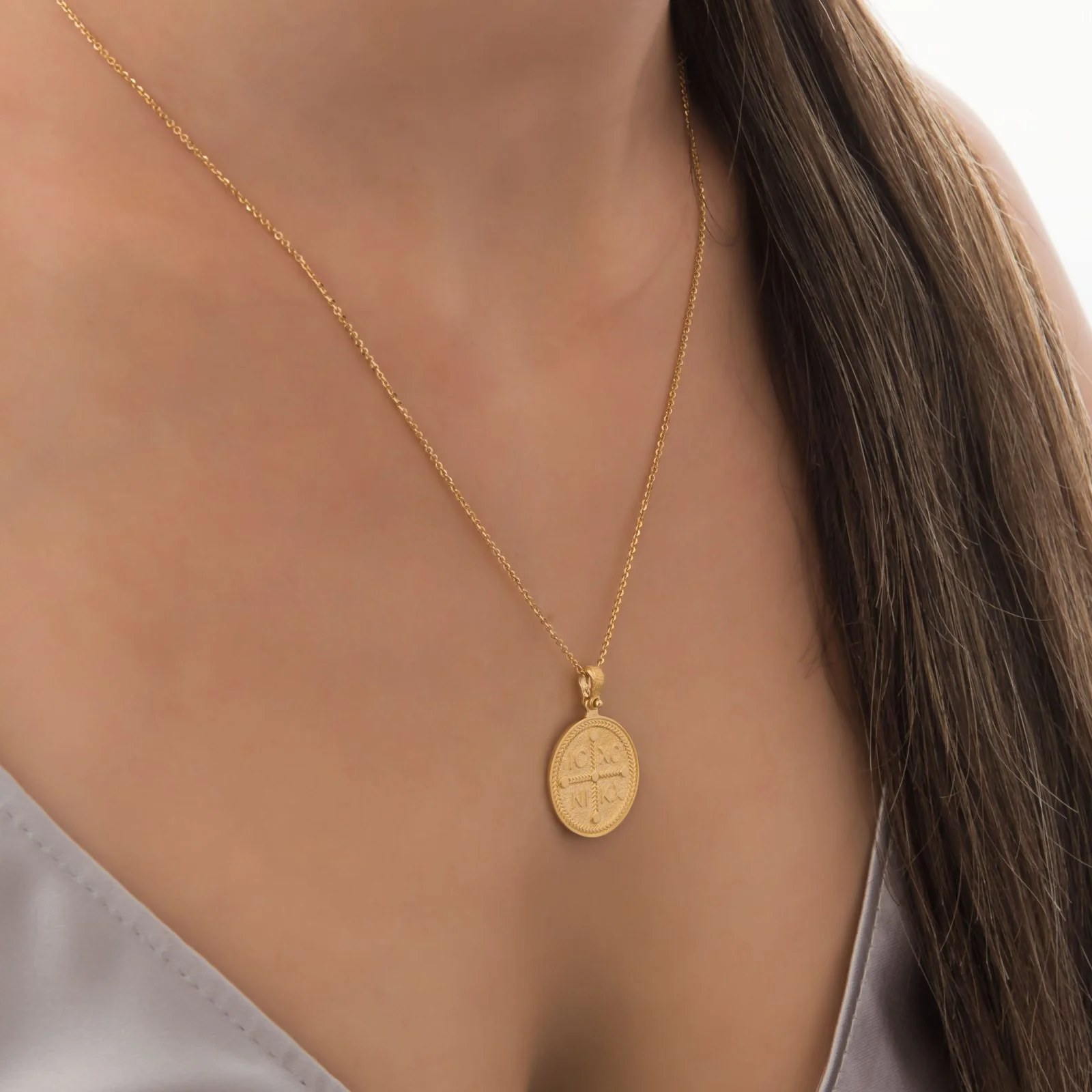 Orthodox Christian Coin Double sided Necklace — additional product image 6 from AntEva Crafts