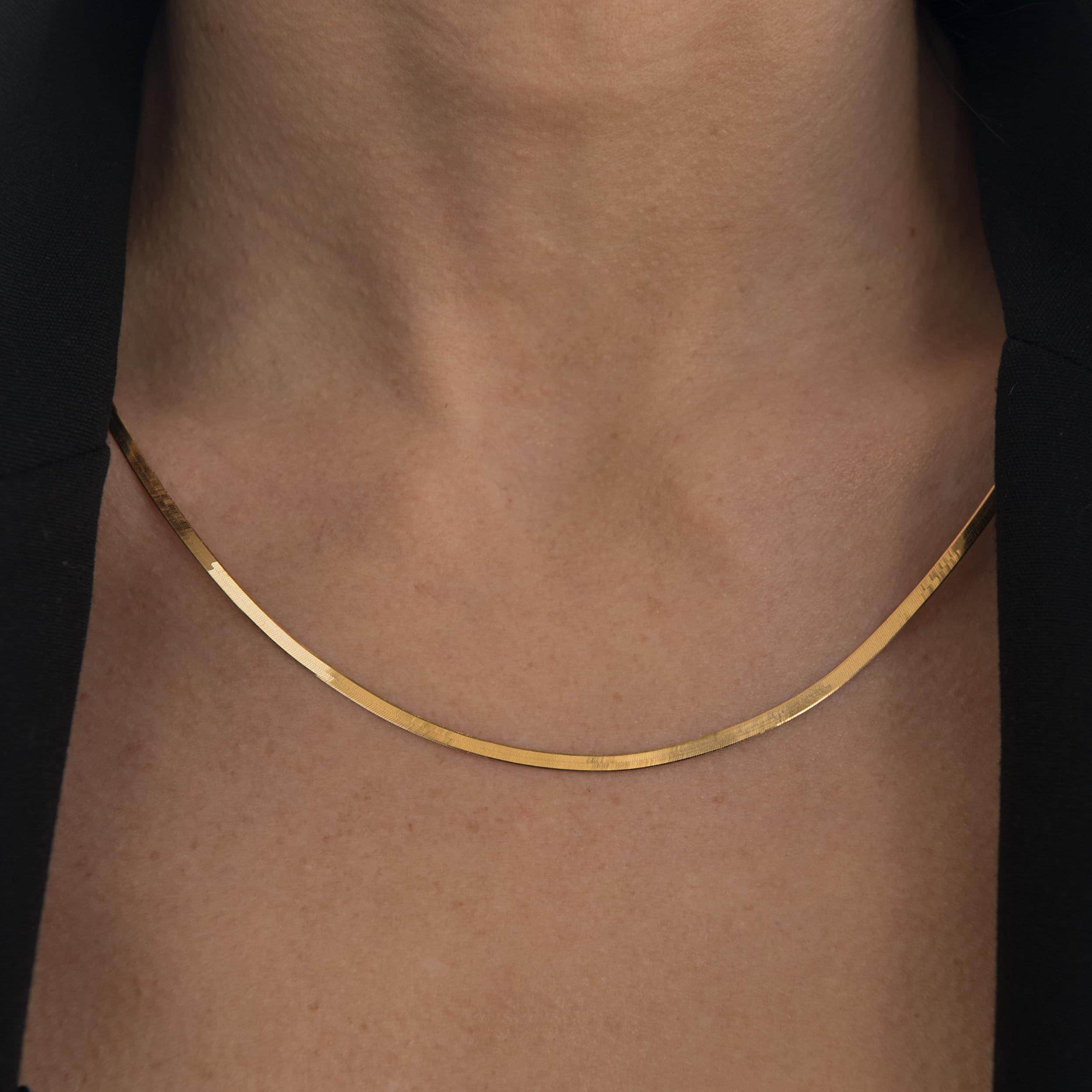 Herringbone Snake Chain 3mm — additional product image 2 from AntEva Crafts