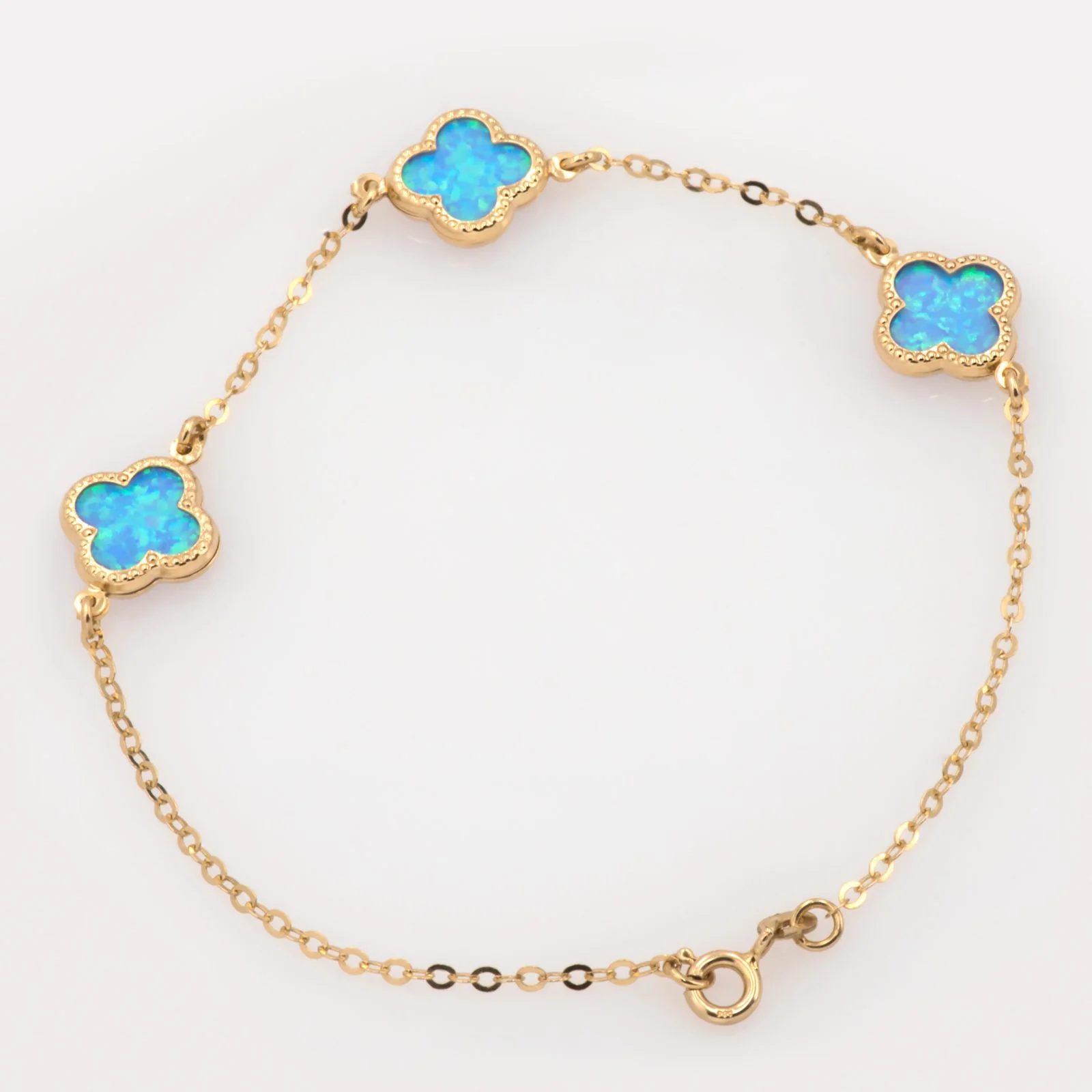 Blue Opal Four Leaf Clover Set — additional product image 3 from AntEva Crafts