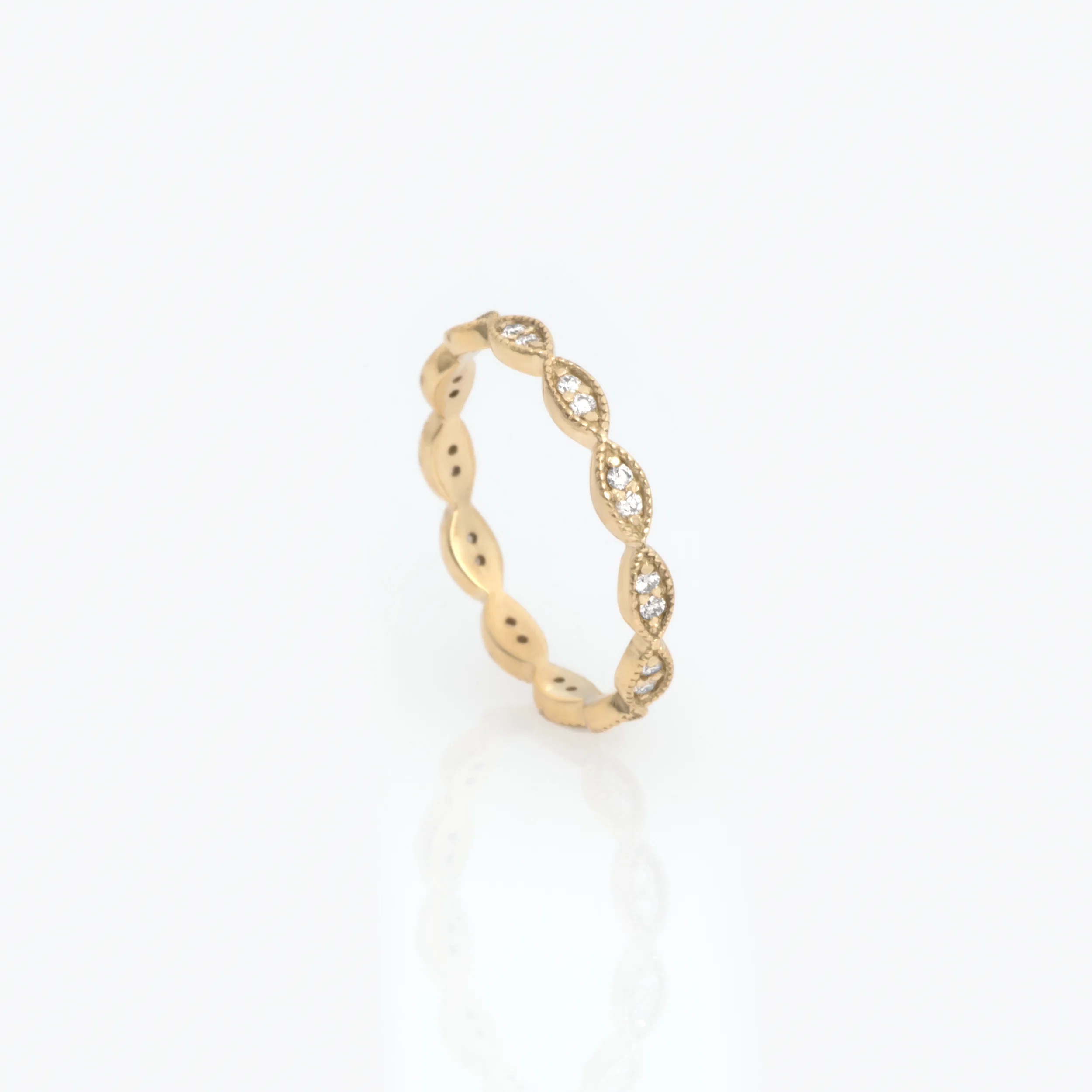 Milgrain Diamond Ring — additional product image 3 from AntEva Crafts