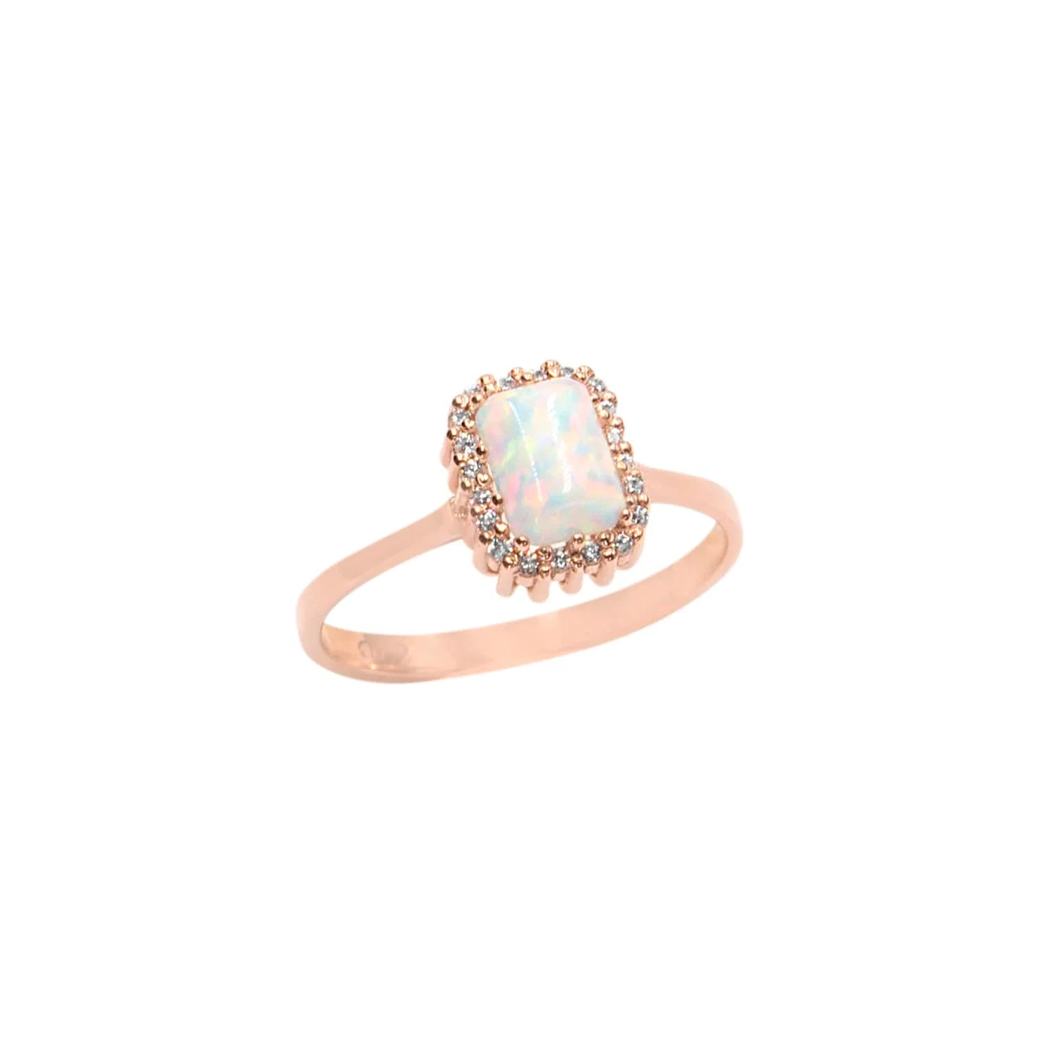 White Opal Gold Ring — additional product image 7 from AntEva Crafts