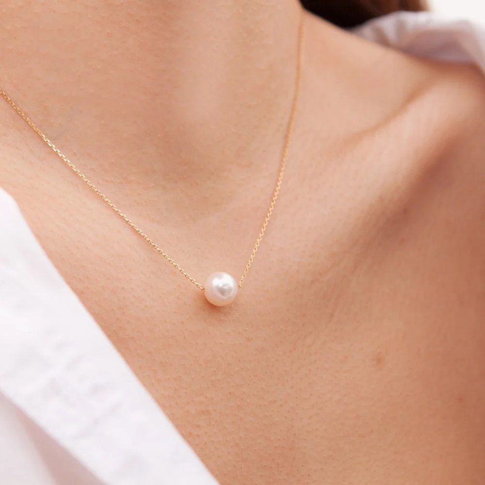 Floating Pearl Necklace — additional product image 2 from AntEva Crafts